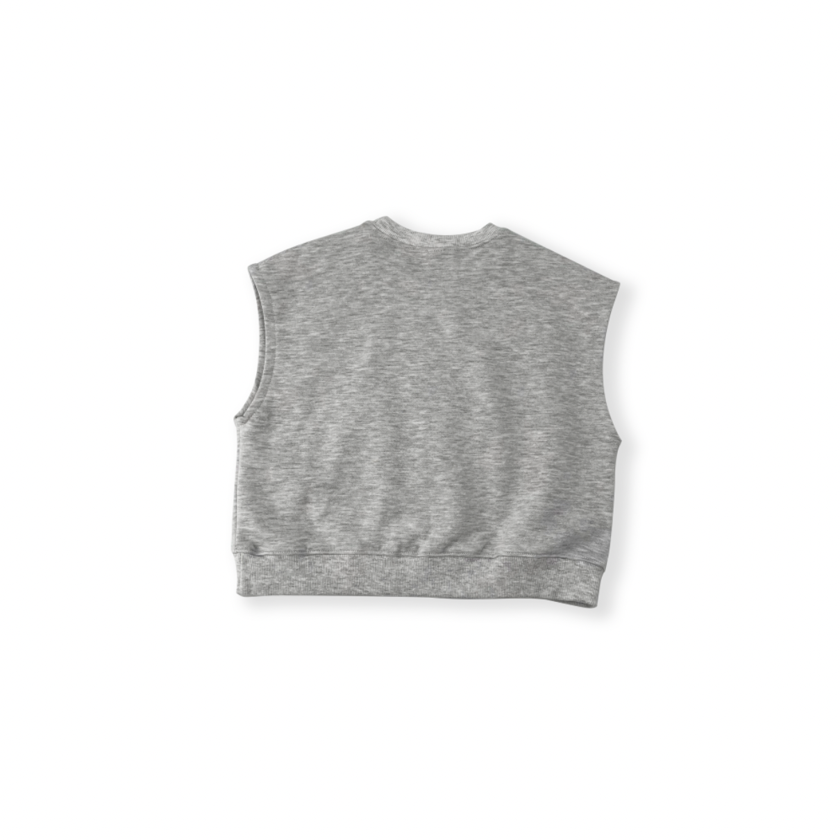 Girls Light Grey Logo Cotton Vest