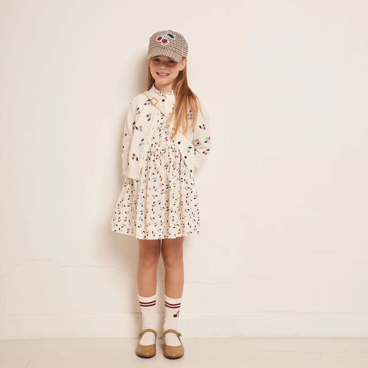 Girls White Logo Cotton Dress