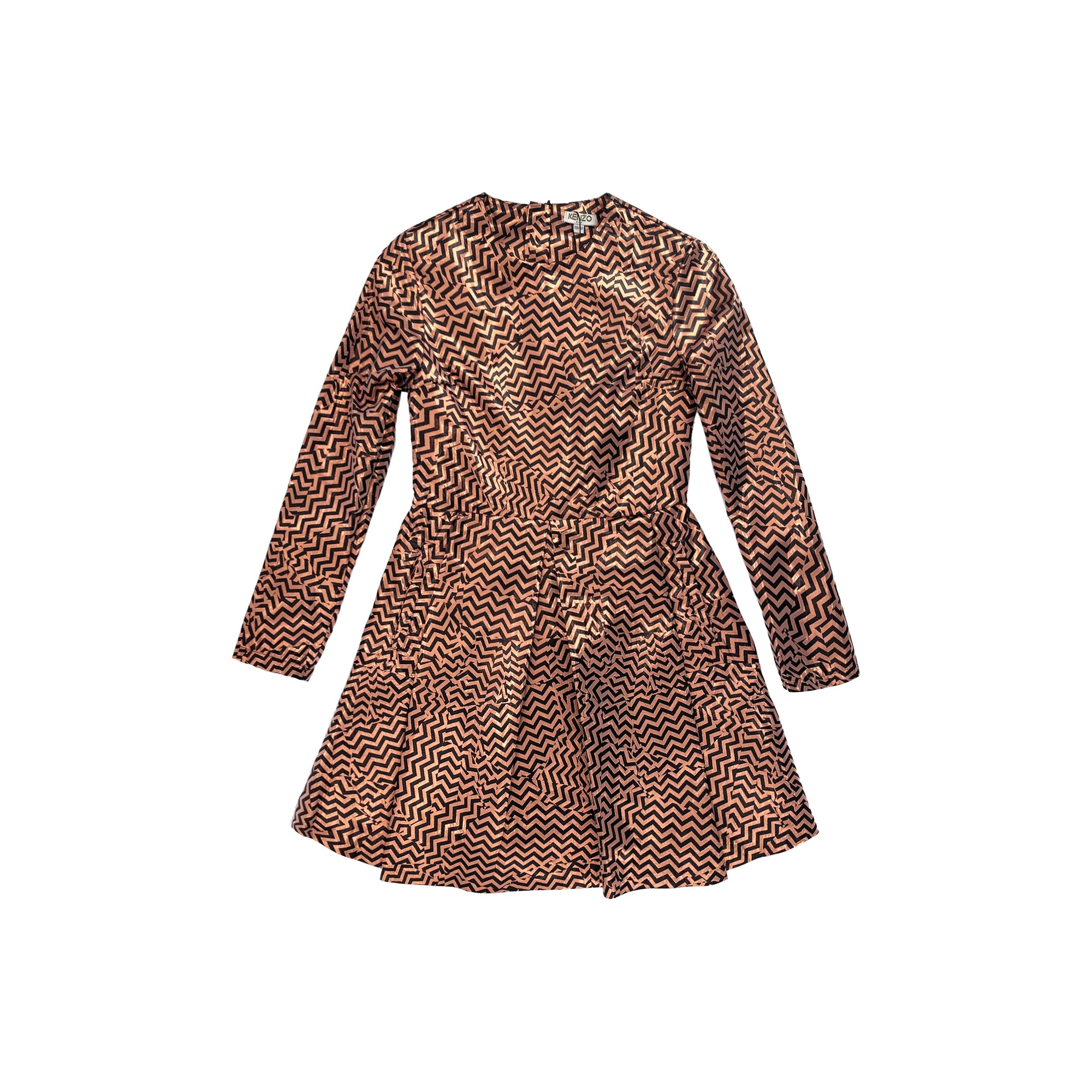 Girls Metallic Bronze&Black Monster Dress