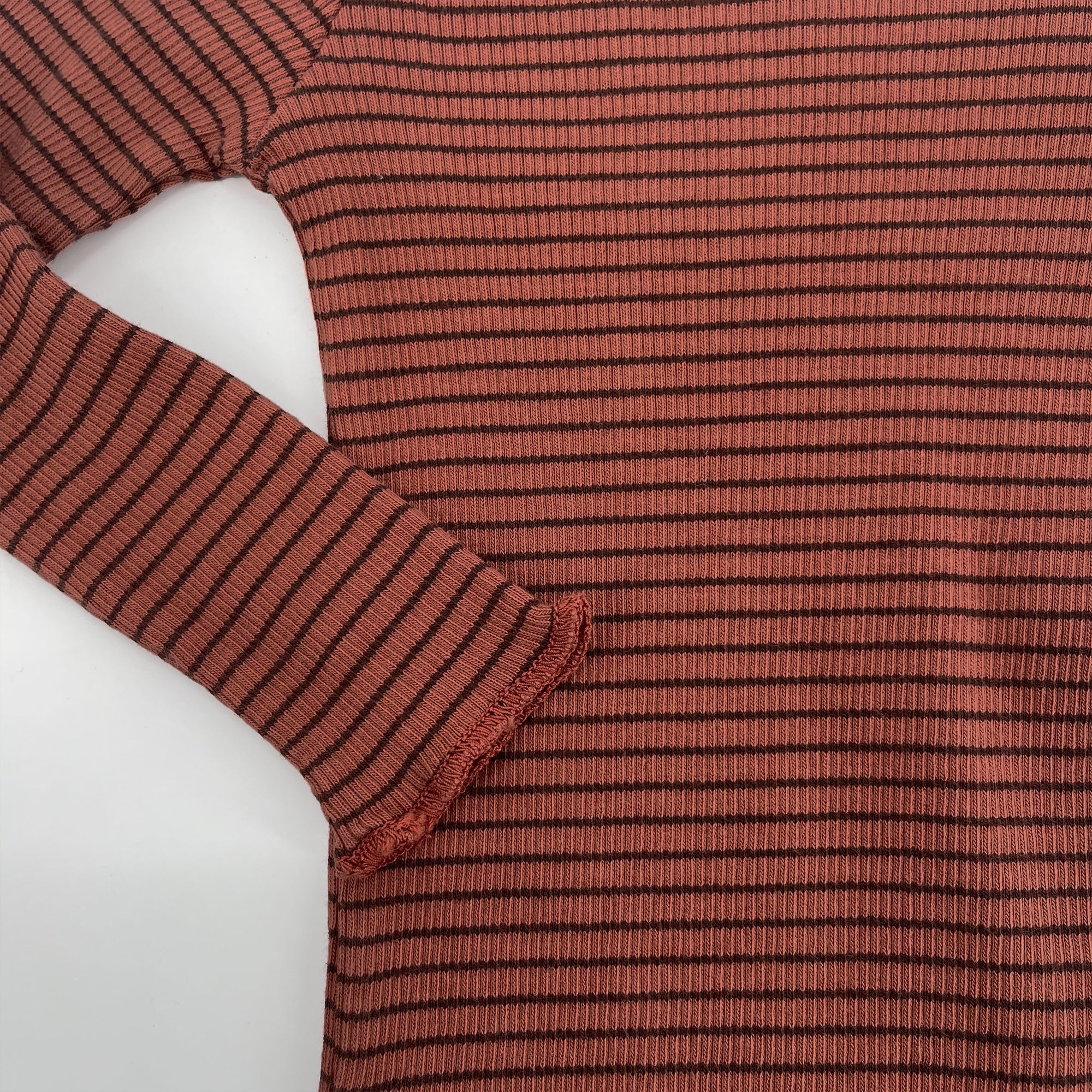Baby Girls Red Stripes Cotton Babysuit