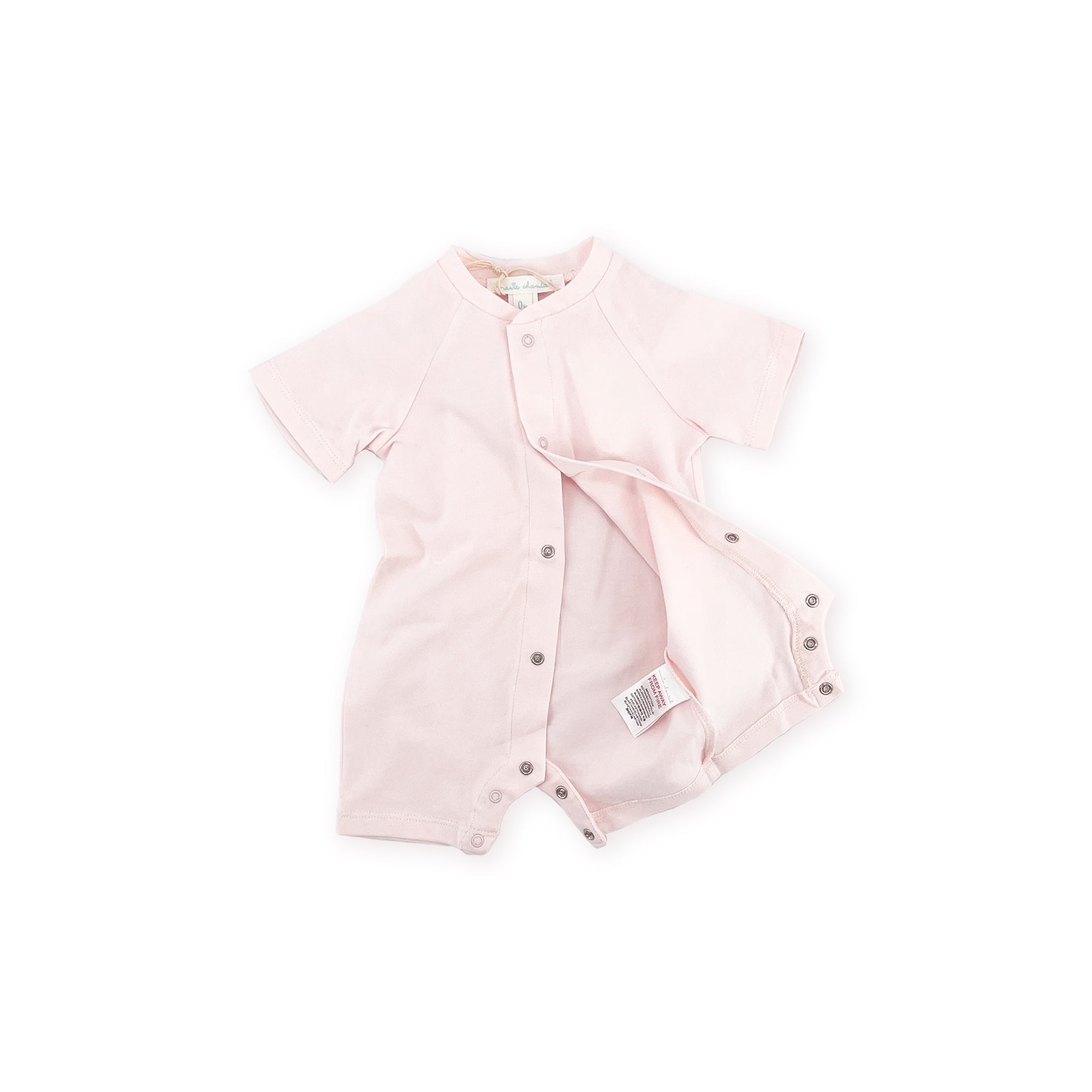 Baby Girls Pink Cotton Babysuit