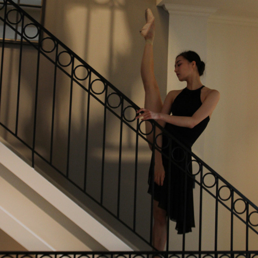 Girls Black Ballet Onesies