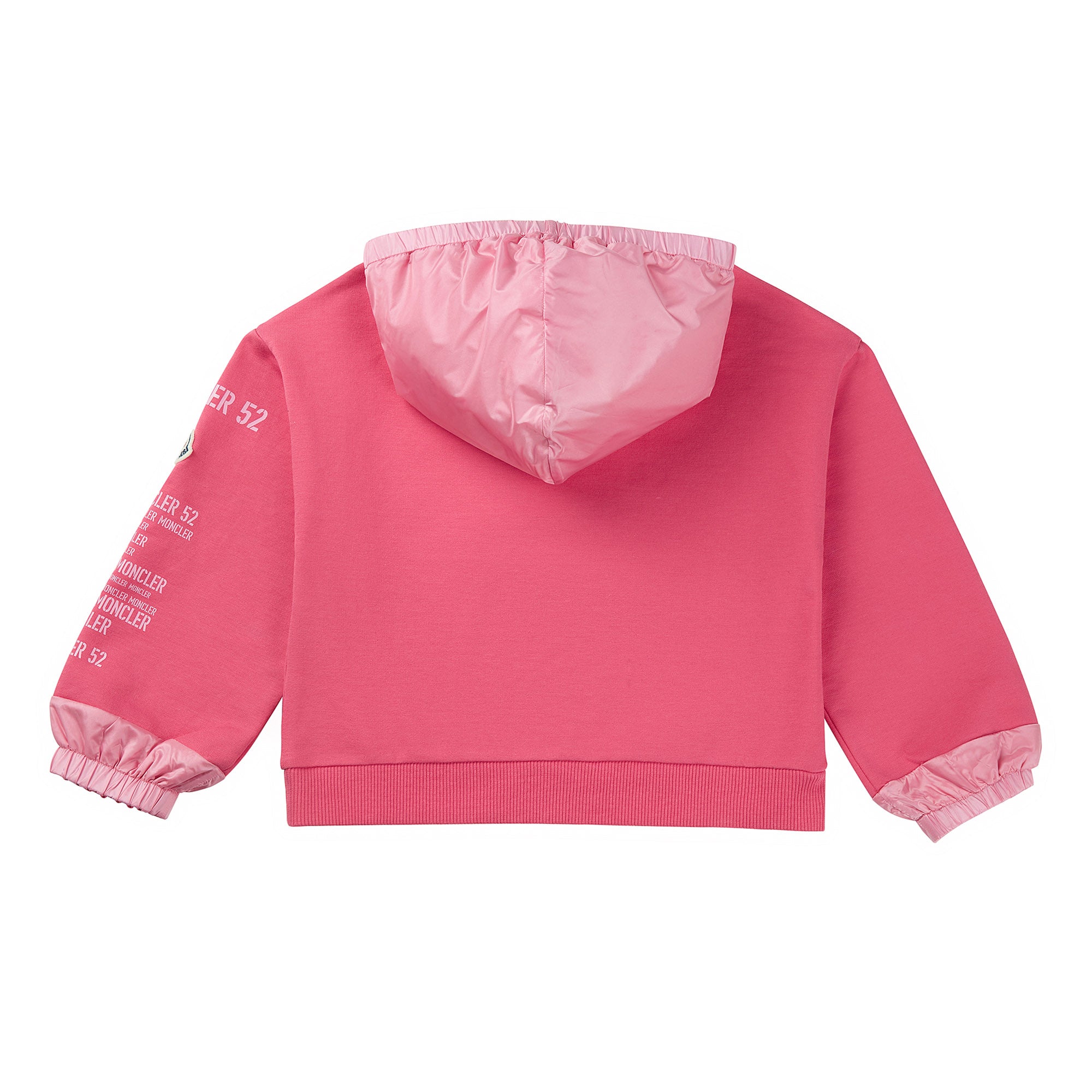 Girls Pink Hooded Cotton Sweatershirt