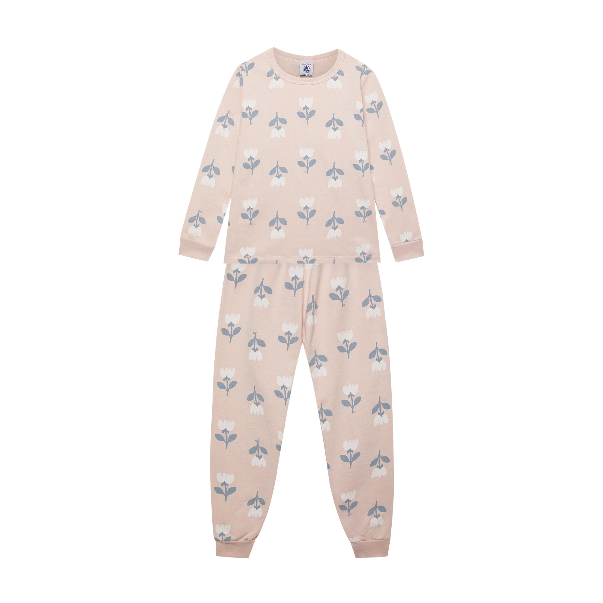 Girls Pink Printed Cotton Set