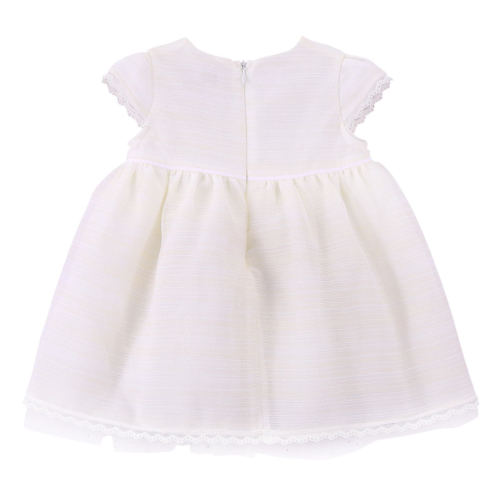 Baby Girls Milk White Dress With Lace Edge - CÉMAROSE | Children's Fashion Store - 2