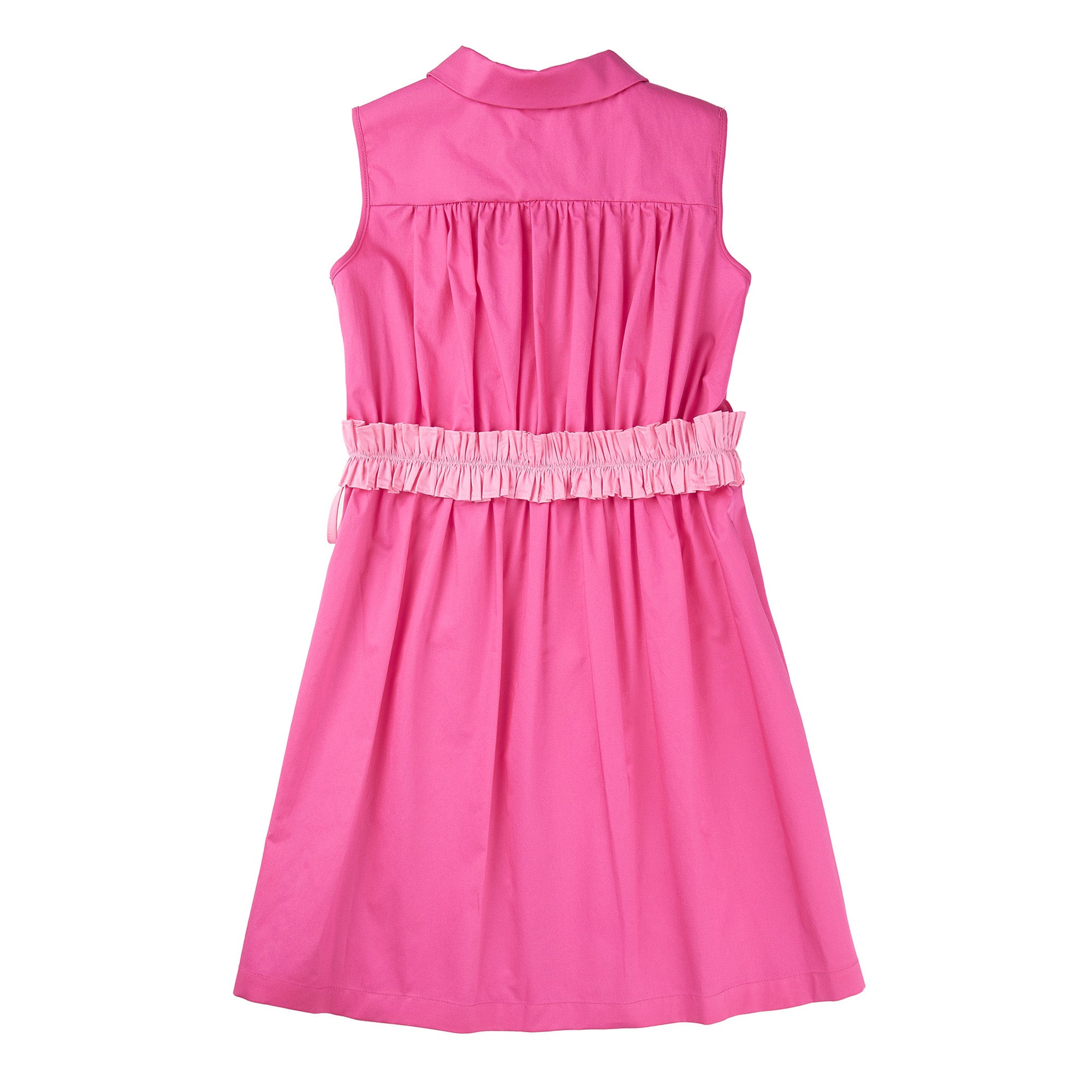 Girls Bright Pink Cotton Dress