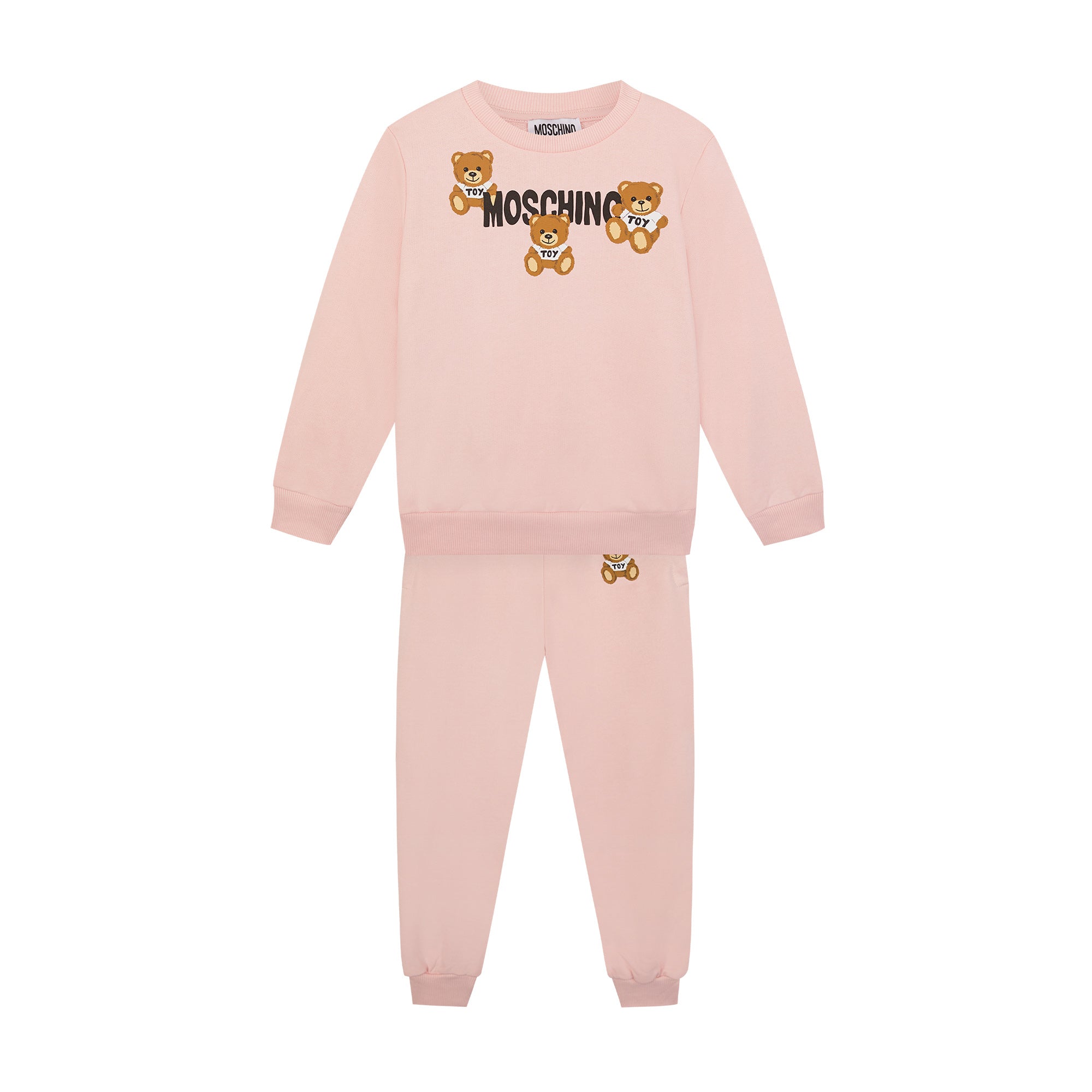 Girls Pink Logo Cotton Set