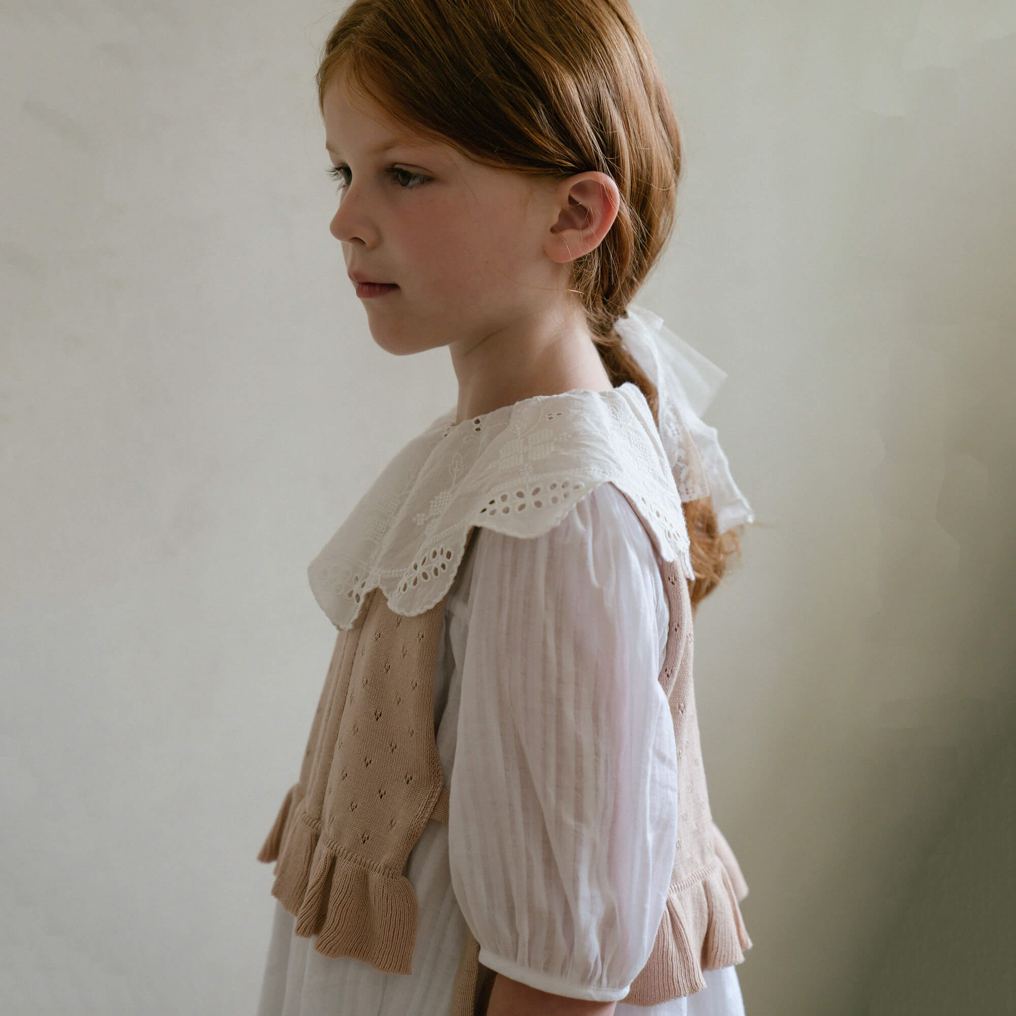 Girls Pink Knit Vest