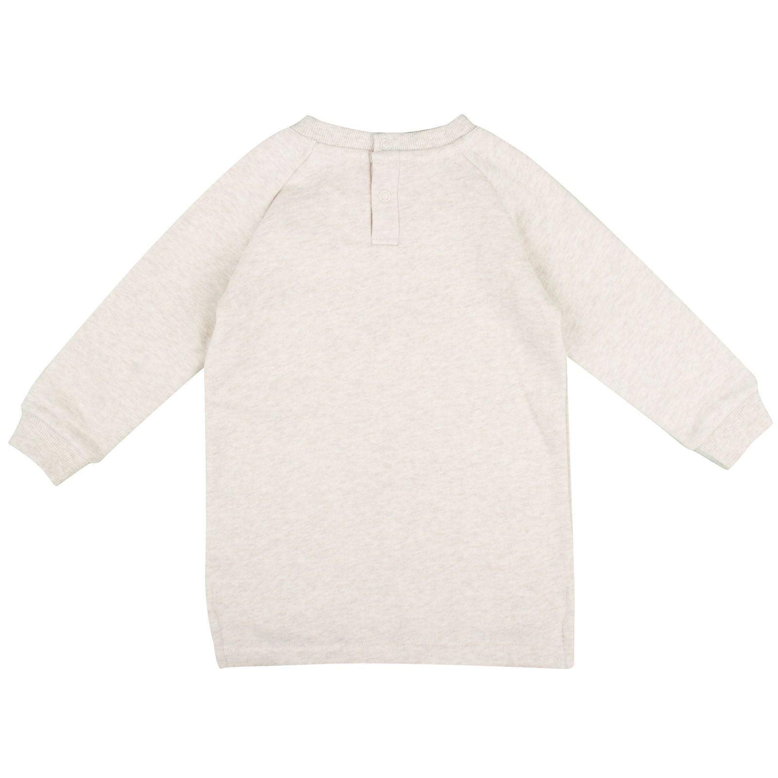 Betty Girls Grey Cotton Jersey Sweatshirt With Multicolor Flower Logo - CÉMAROSE | Children's Fashion Store - 2