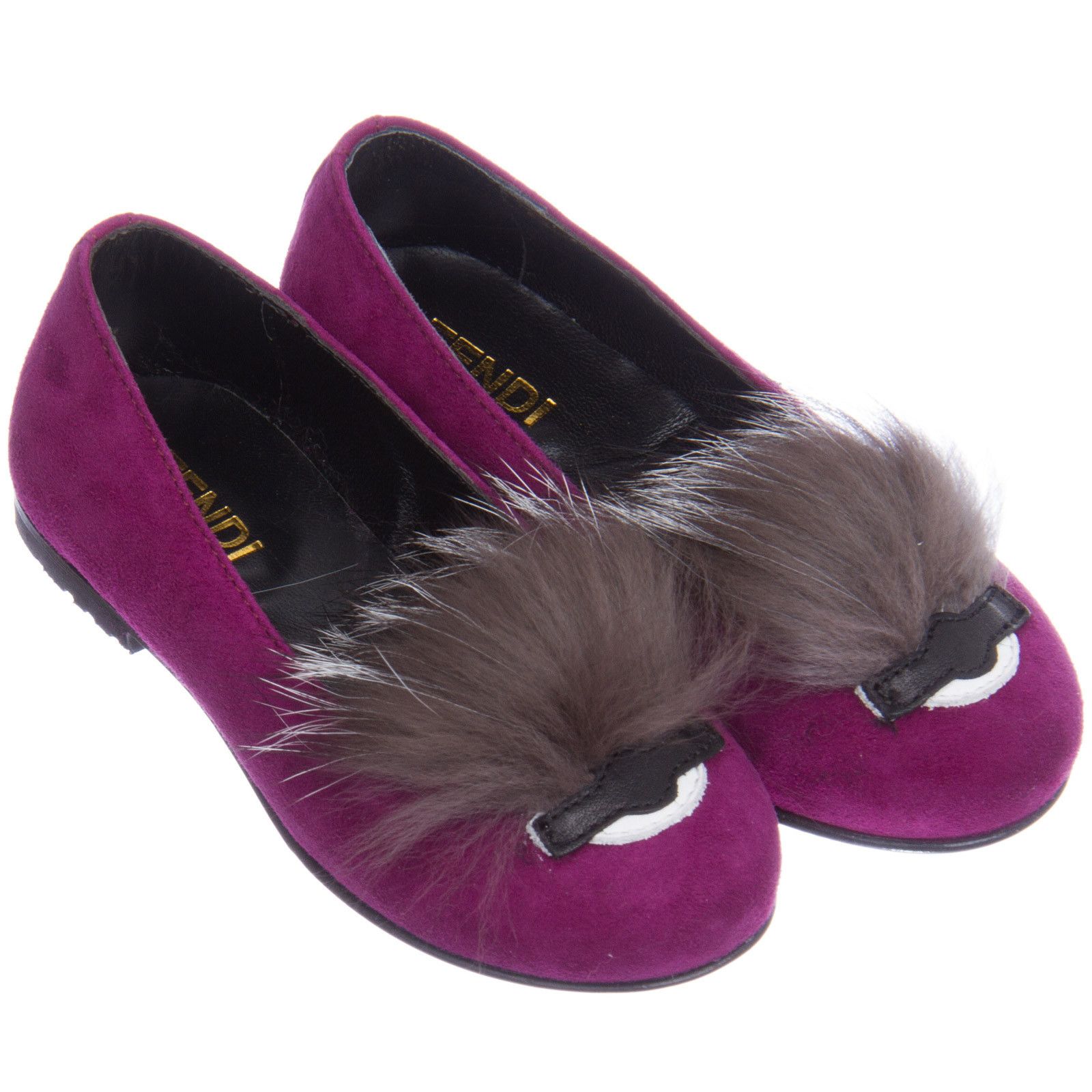 Girls Purple Suede Shoes With Fur Monster - CÉMAROSE | Children's Fashion Store - 2