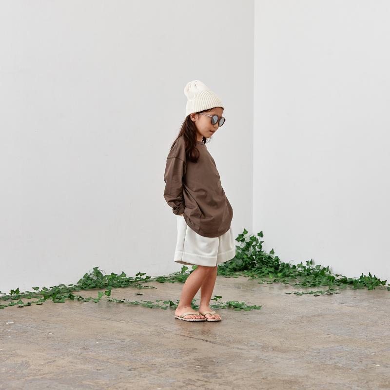 Boys & Girls Brown Logo Cotton T-Shirt
