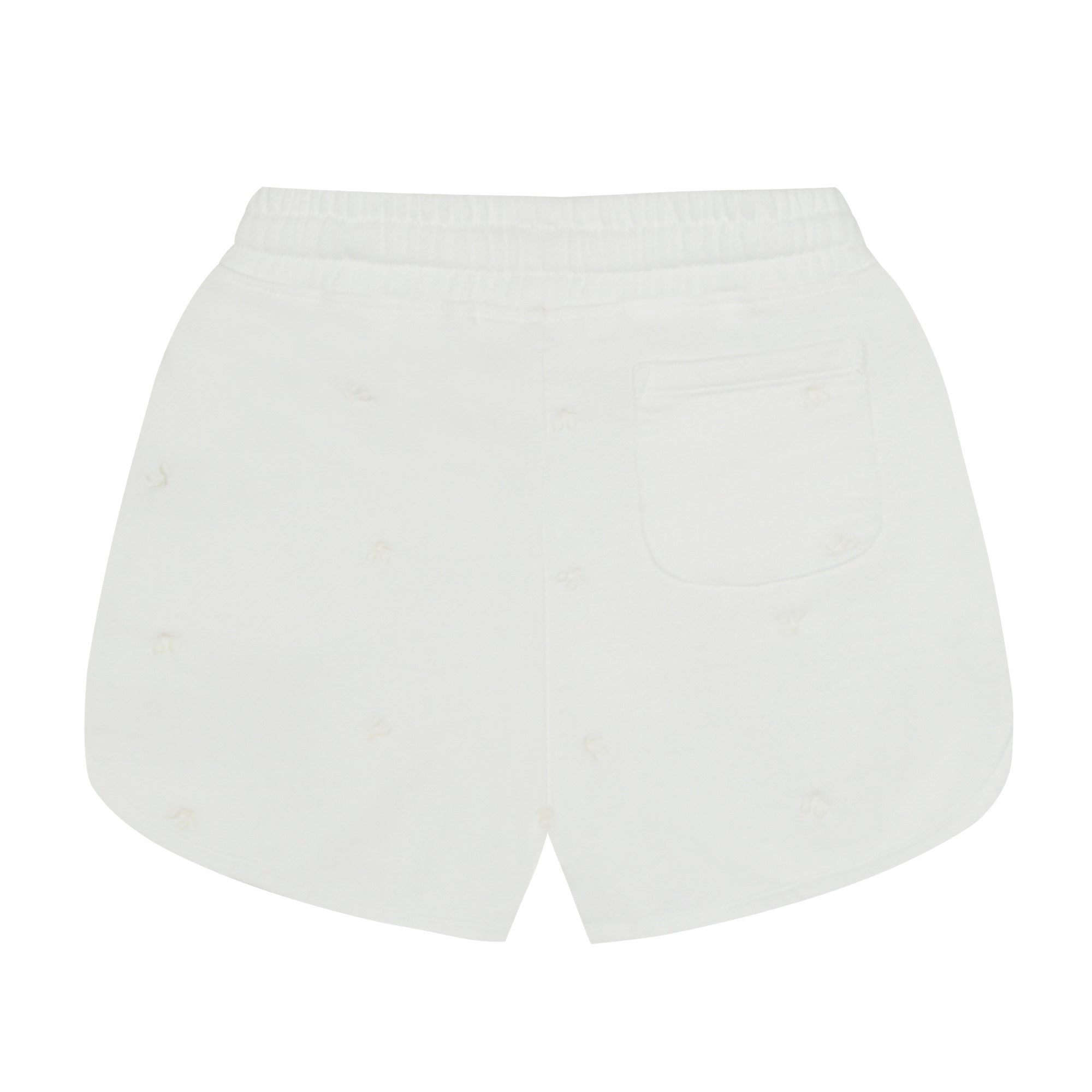 Girls White Cotton Shorts