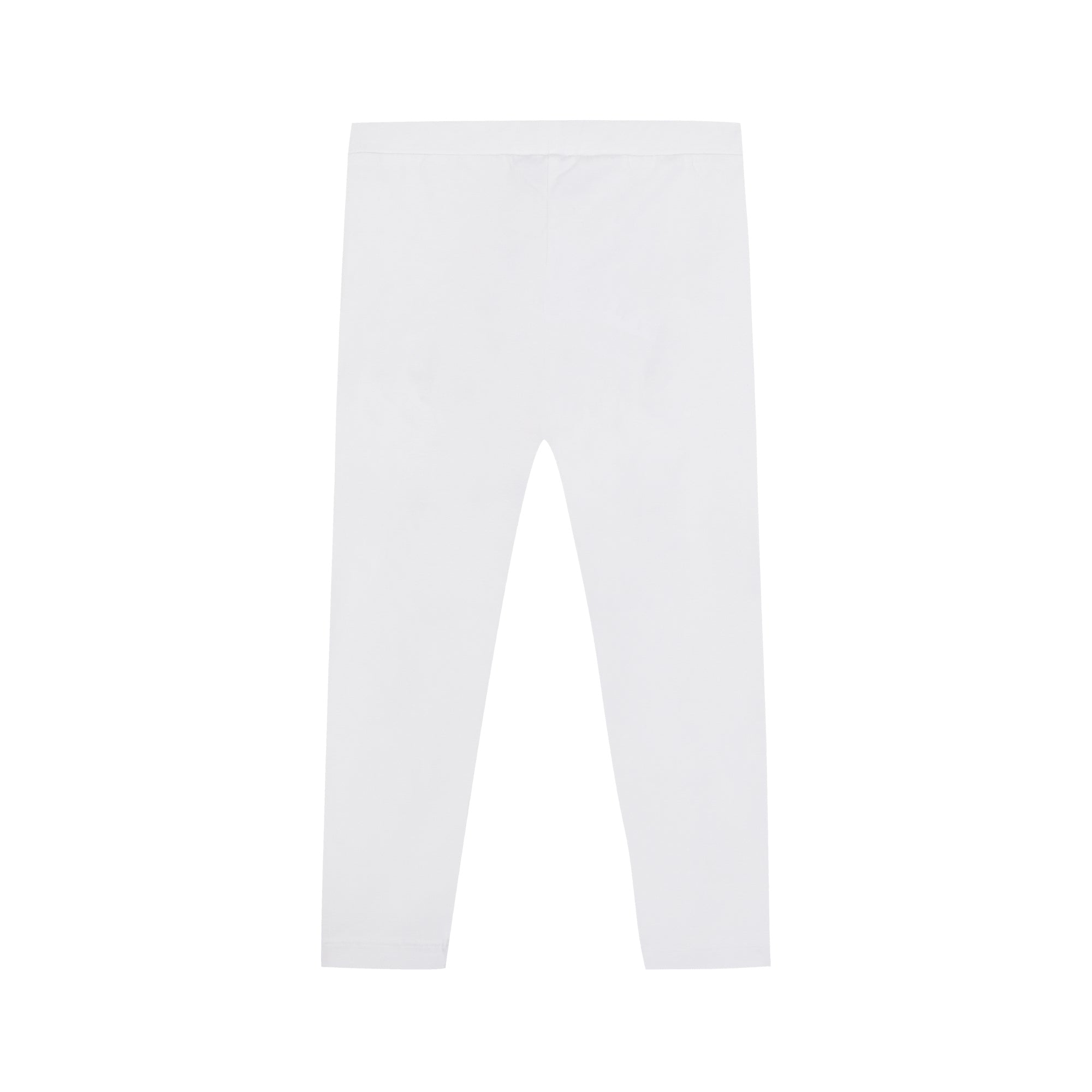 Baby Girls White Logo Cotton Leggings