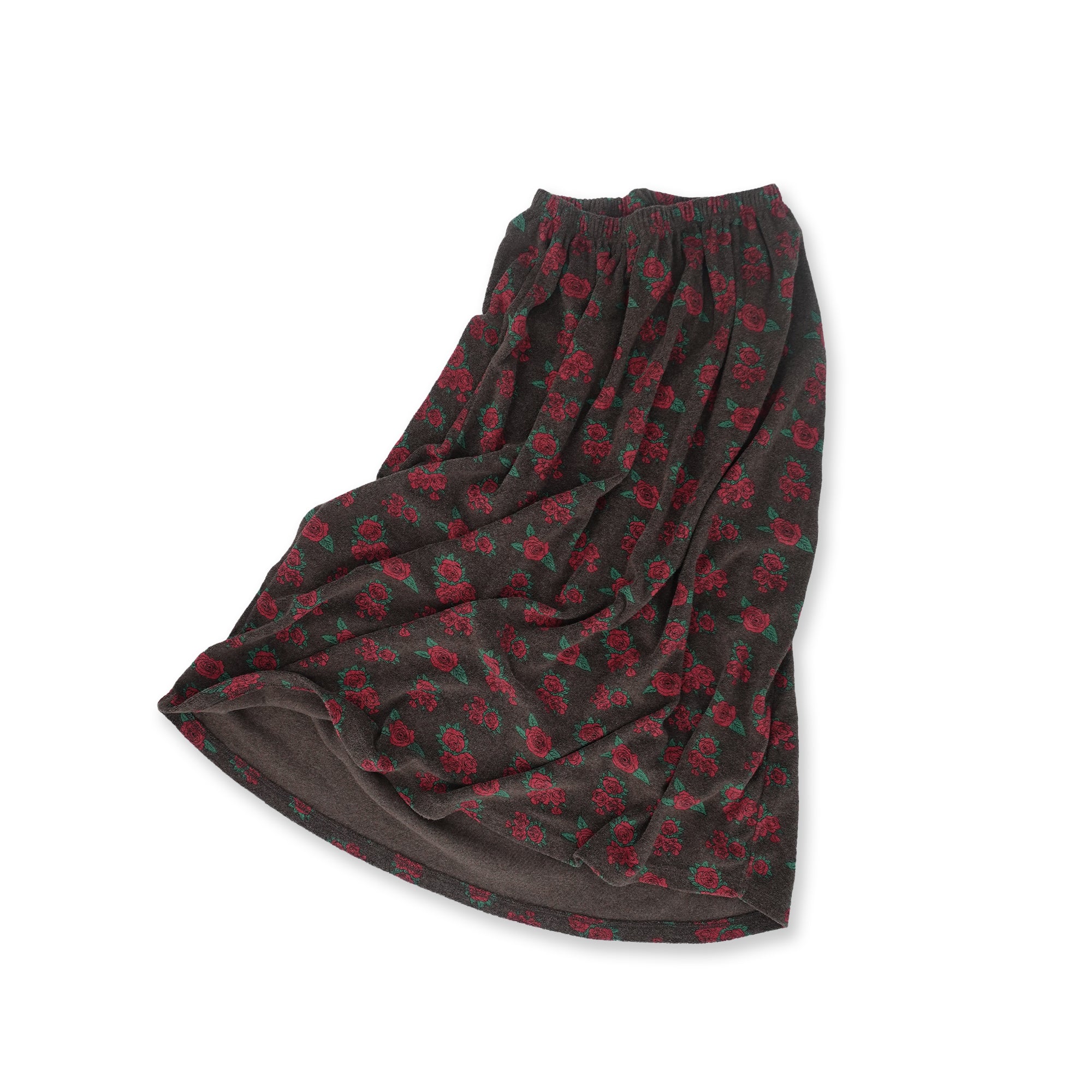 Girls Brown Flowers Skirt