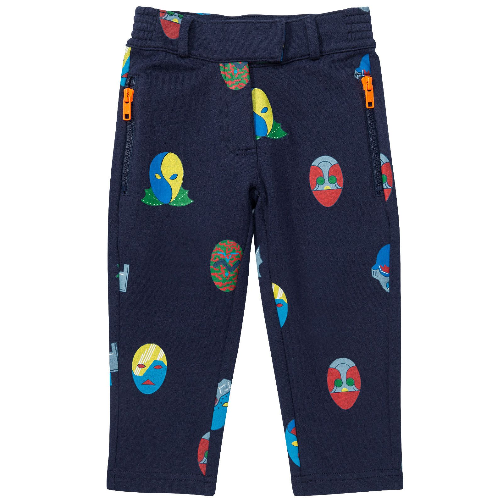 Rocky Boys Navy Blue Super Stella Heroes Printed Trousers - CÉMAROSE | Children's Fashion Store - 1