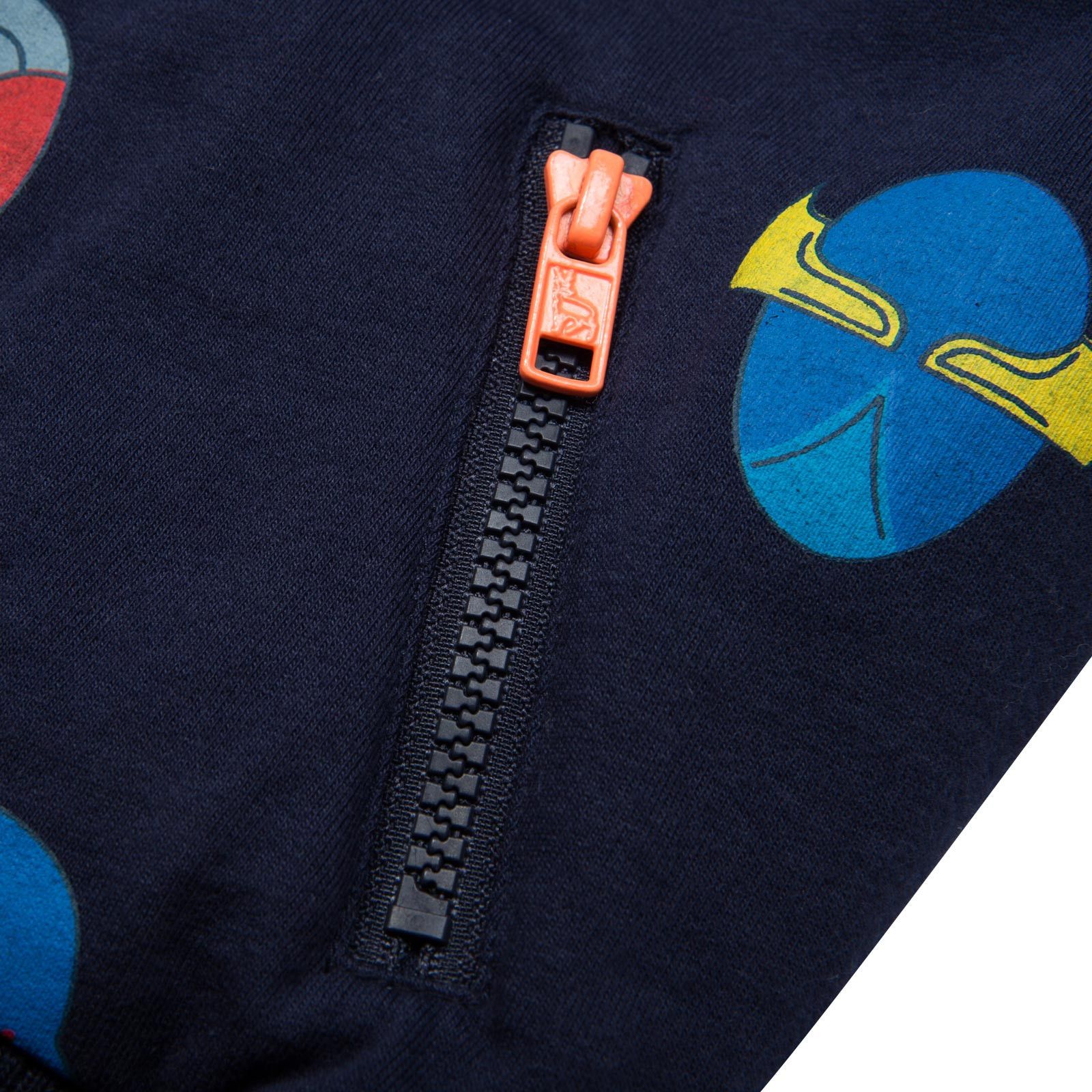 Rubarb Boys Navy Blue Super Stella Heroes Printed Cotton Gilet - CÉMAROSE | Children's Fashion Store - 4