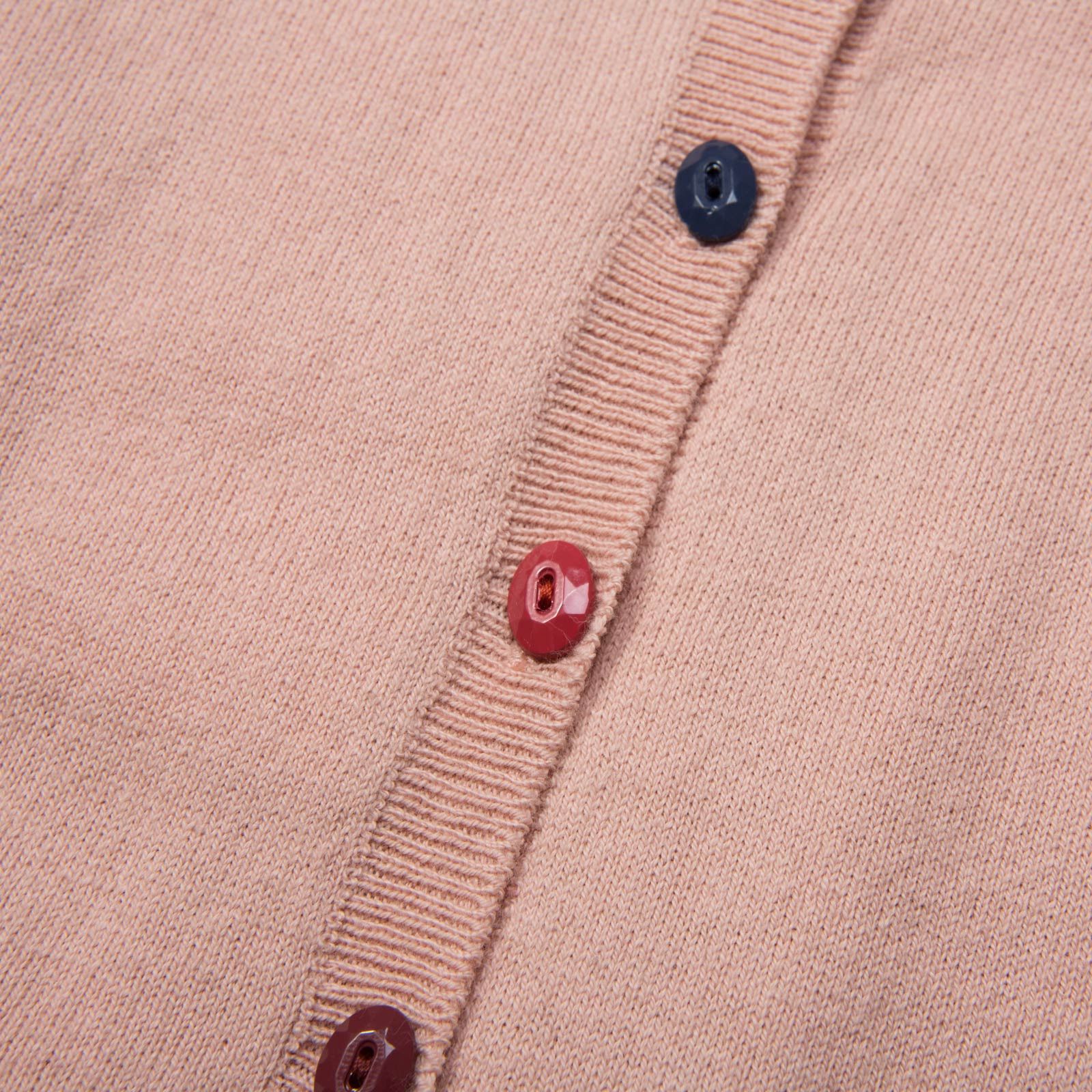 Lauren Grils Grey&Red Cardigan With Multicolor Buttons - CÉMAROSE | Children's Fashion Store - 3