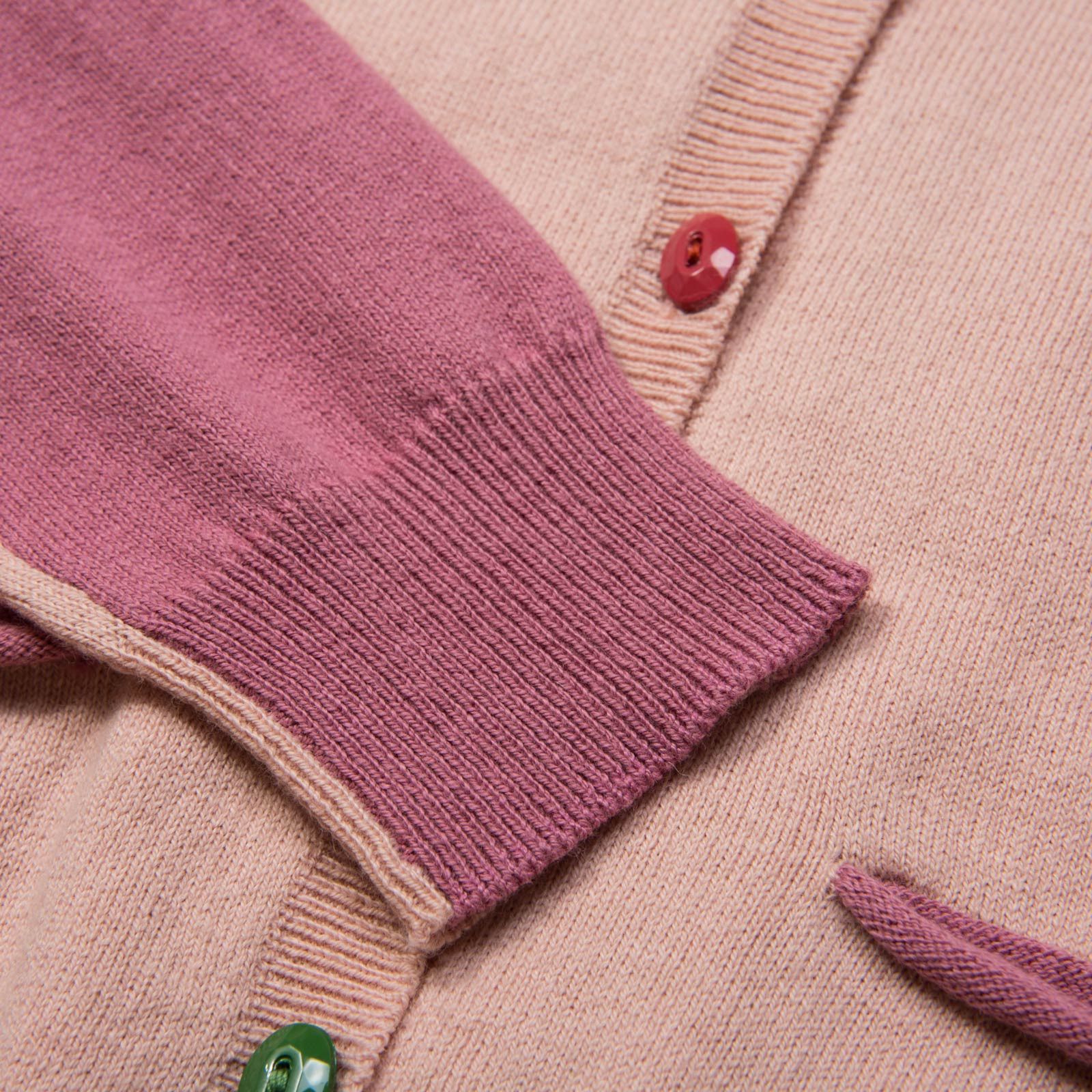 Lauren Grils Grey&Red Cardigan With Multicolor Buttons - CÉMAROSE | Children's Fashion Store - 5