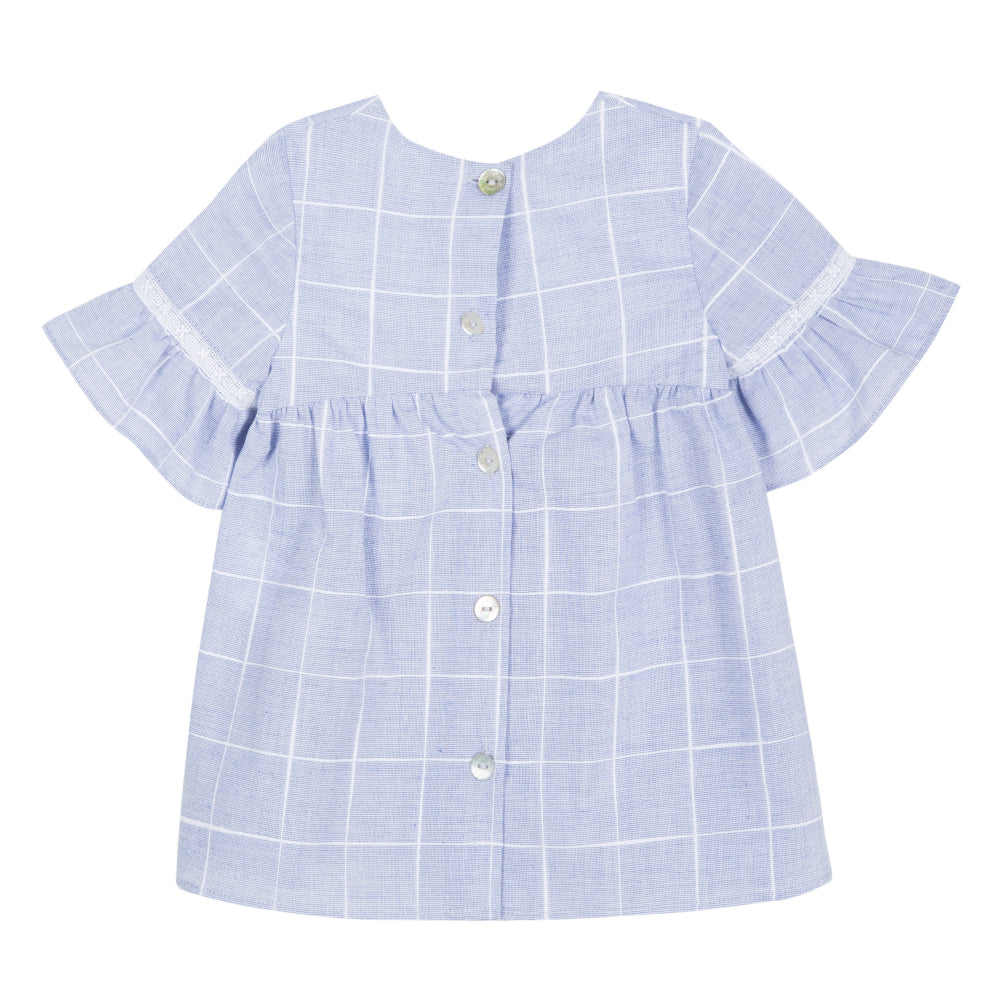 Girls Blue Riviera Cotton Dress