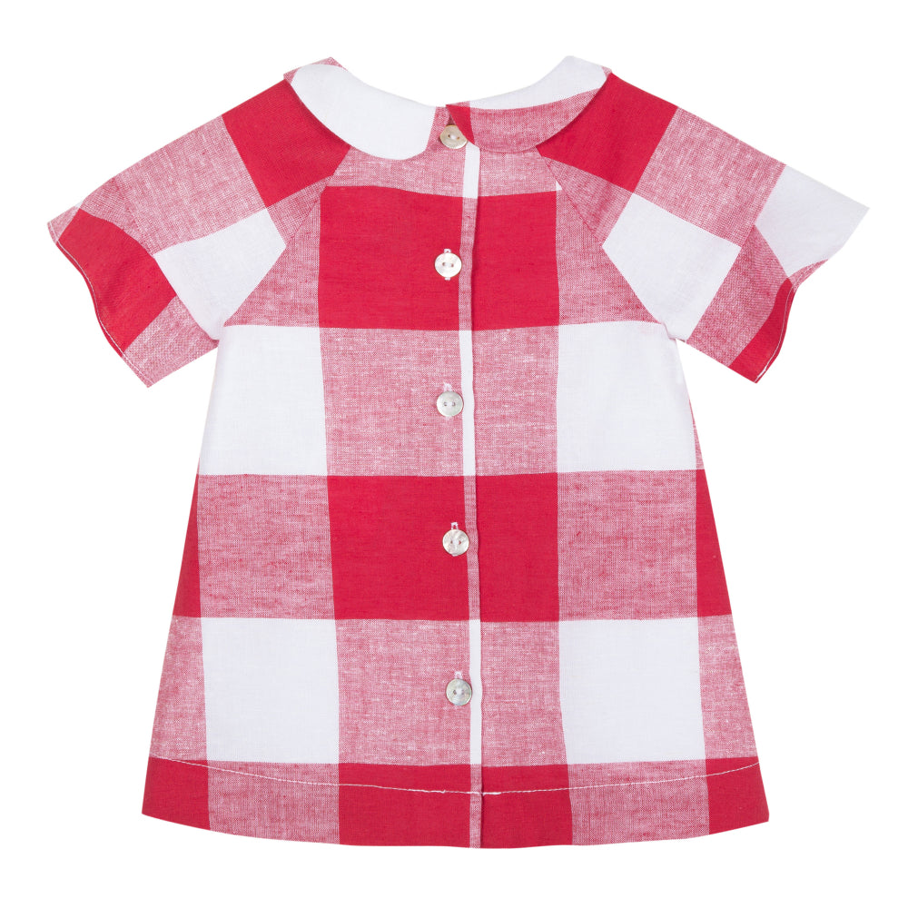 Baby Girls Red Check Dress