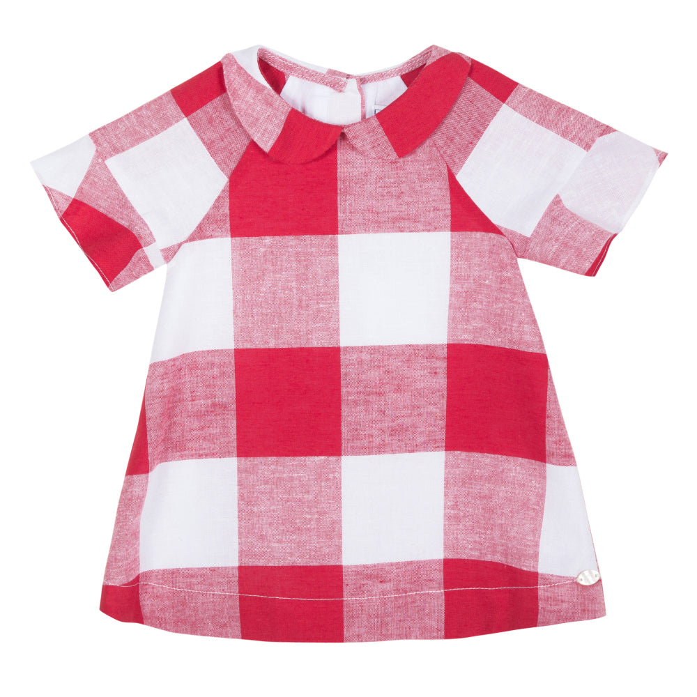 Baby Girls Red Check Dress