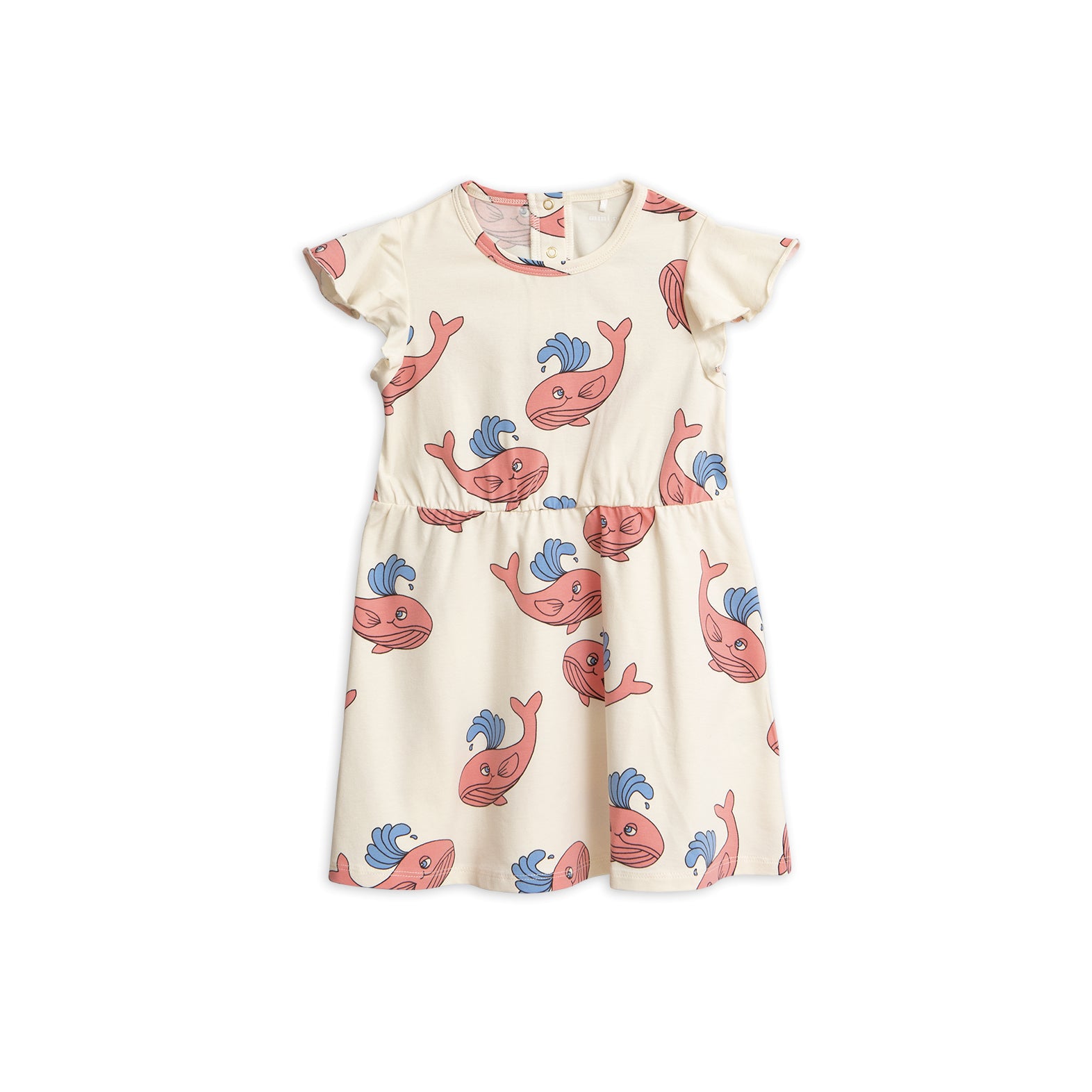 Girls Pink Printed Cotton Dress