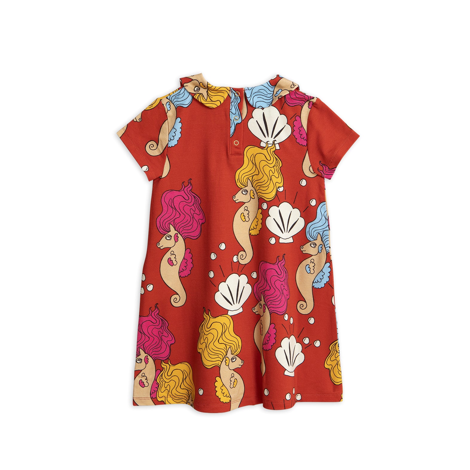Girls Red Printed Dress