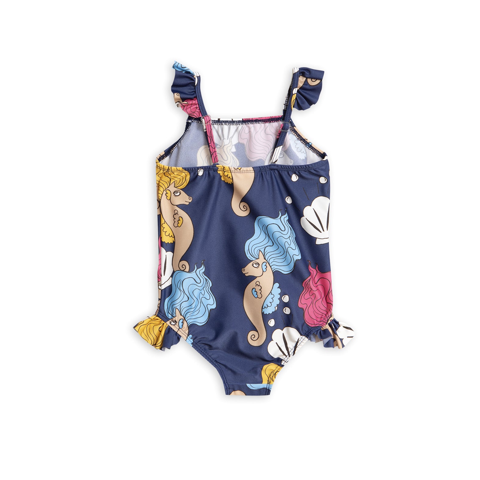 Girls Navy Seahorse Swimsuit
