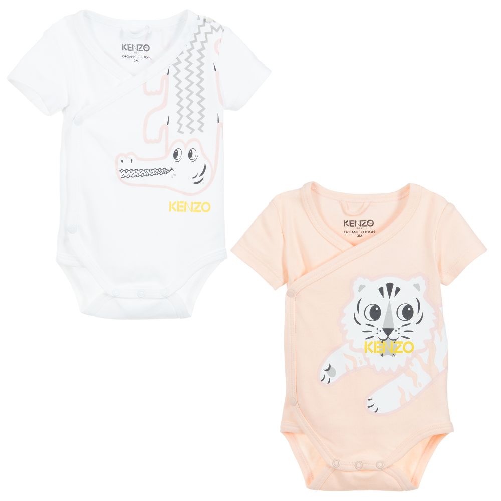 Baby Girls White & Pink Cotton Sets