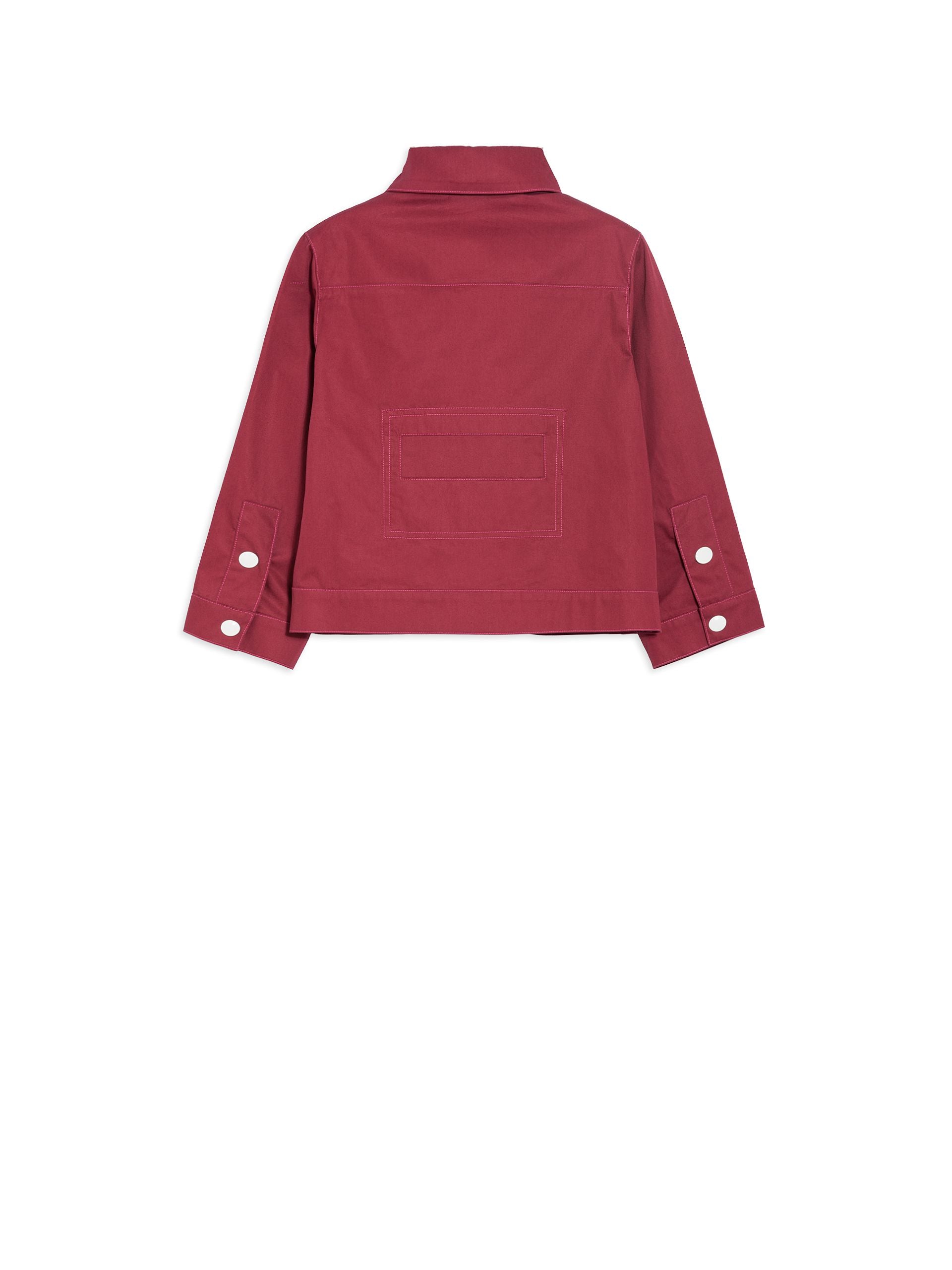Girls Wine Cotton Jacket