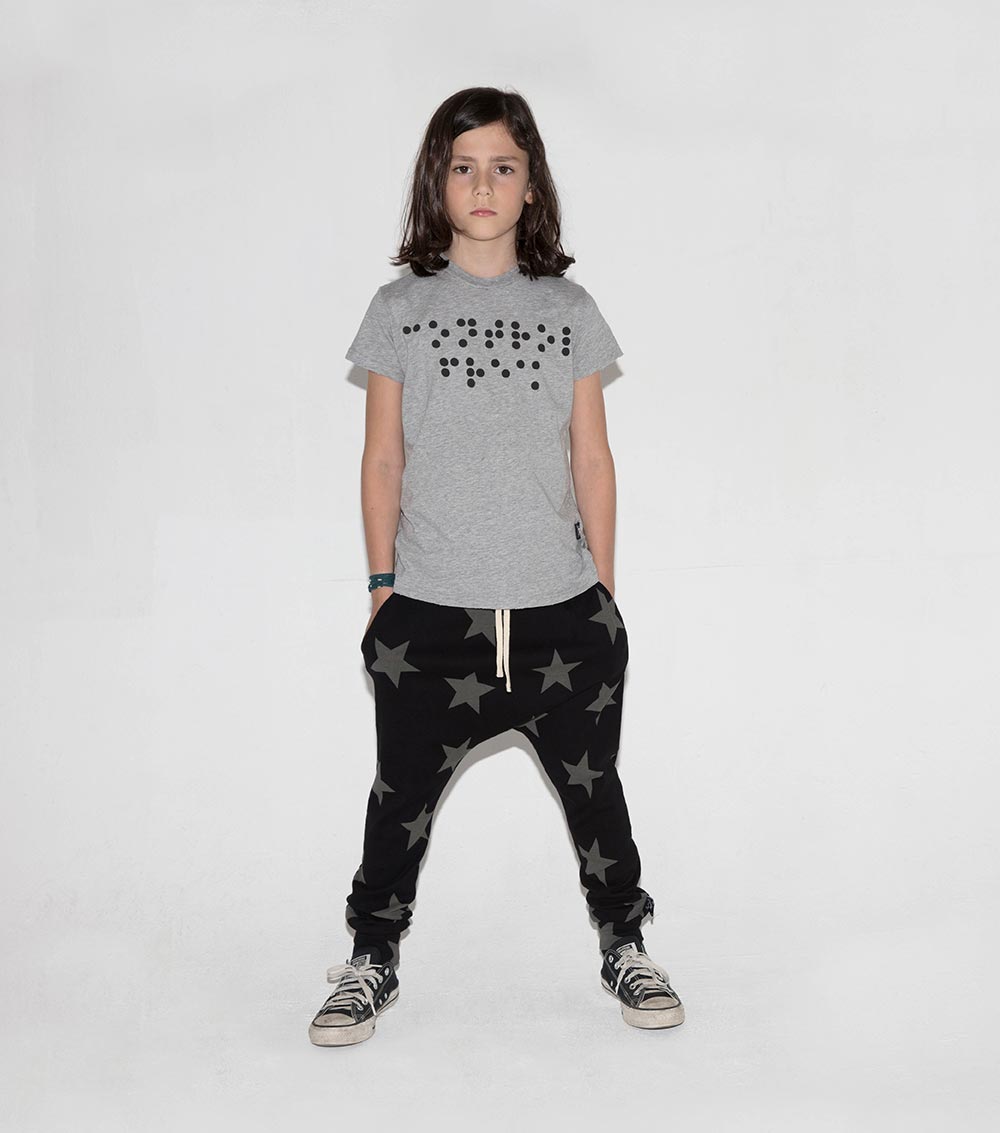 Girls Black Star Cotton Trosuers
