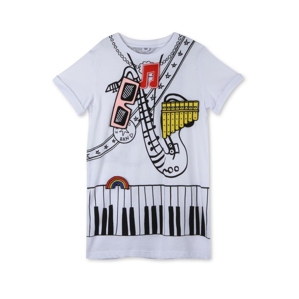 Girls Band Print Bongo Dress