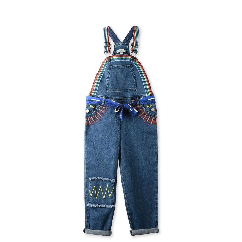 Girls Blue Denim Lucile Dungarees