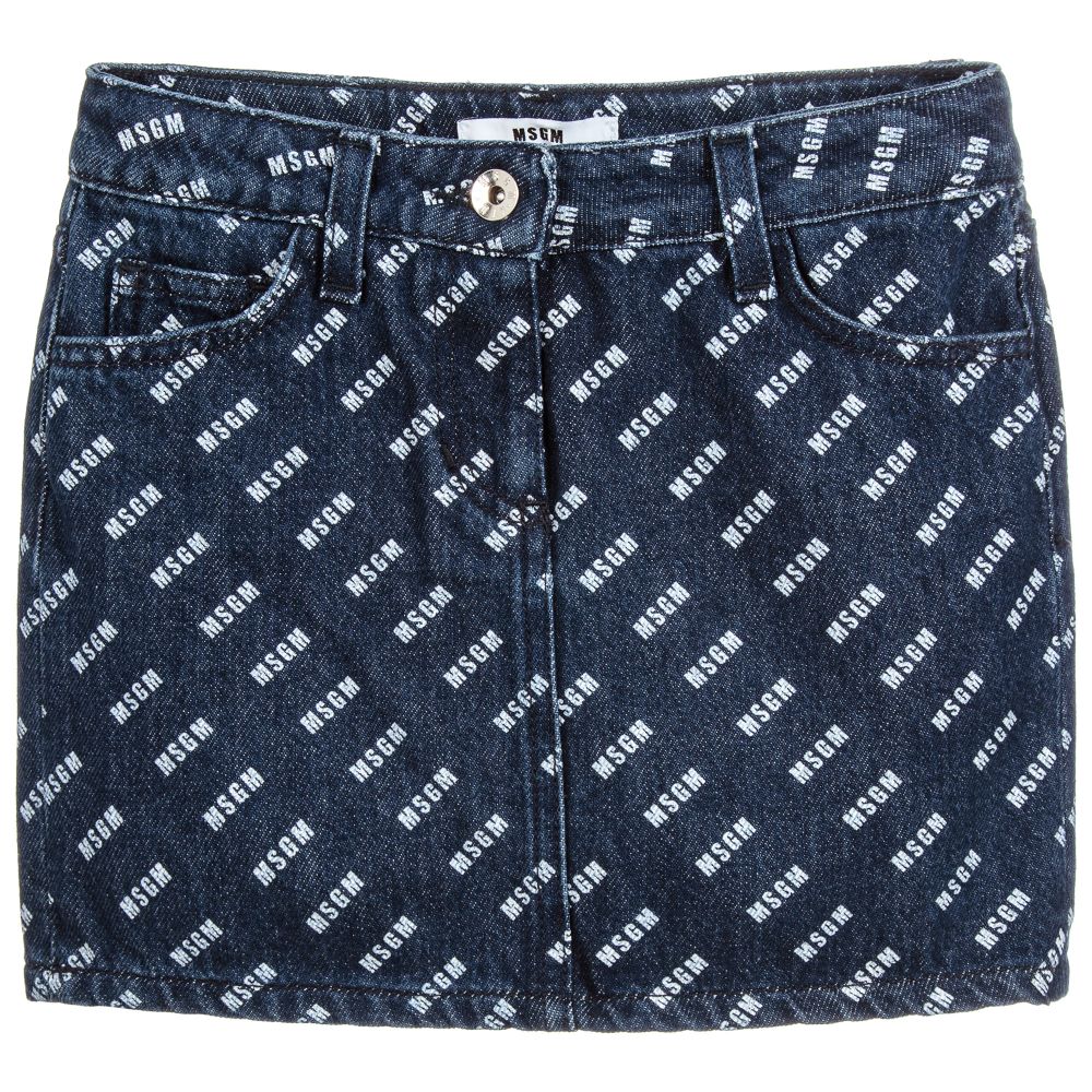 Girls Blue Denim Skirt