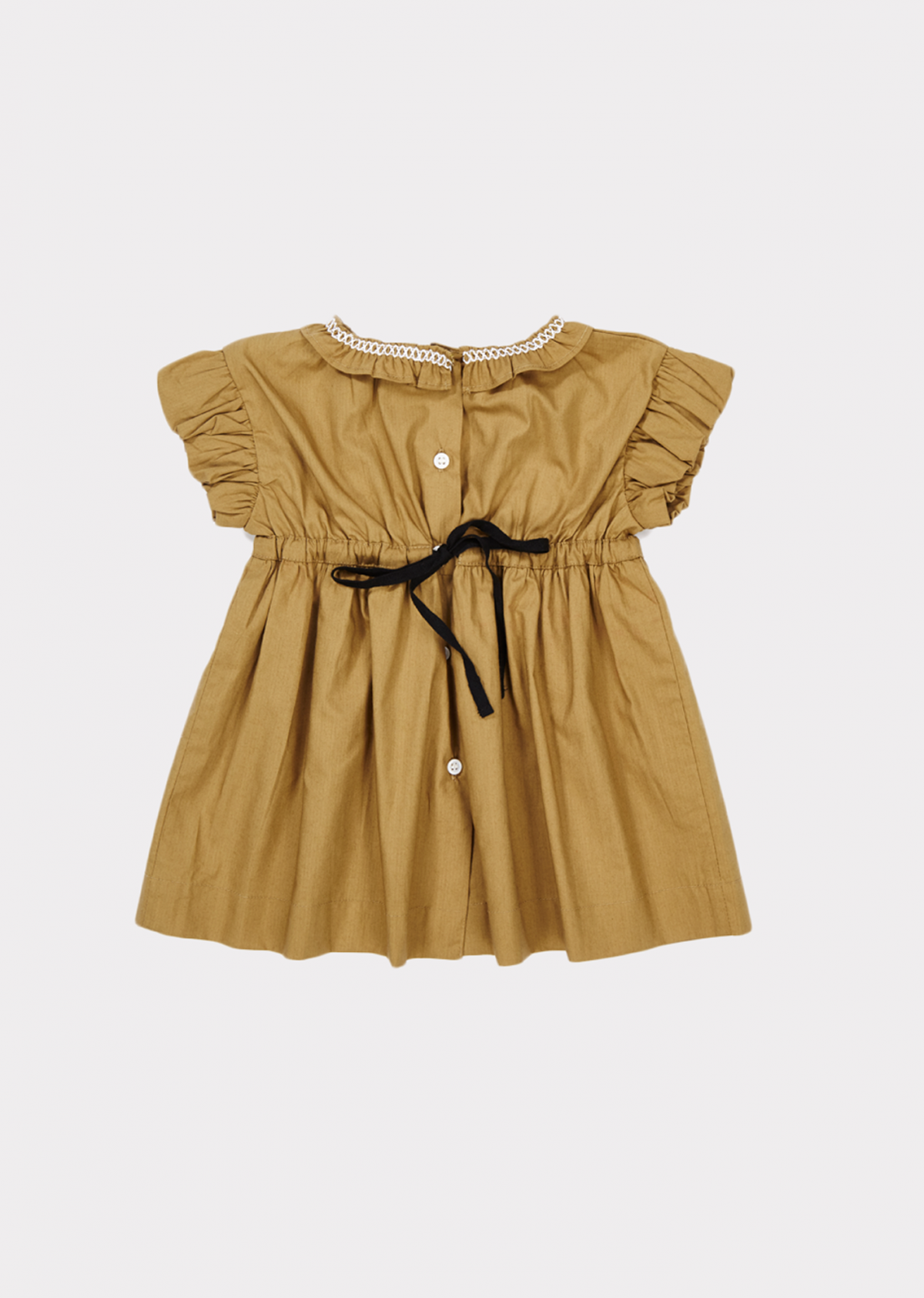 Baby Girls Olive Cotton Dress
