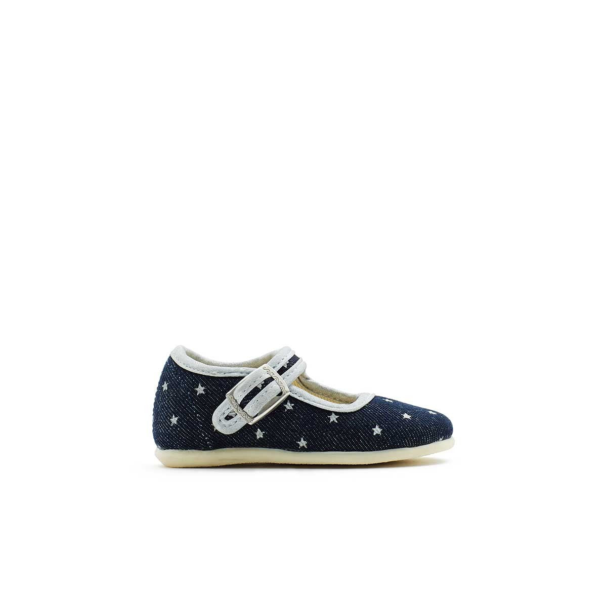 Baby Girls Dark Blue Cotton Shoes