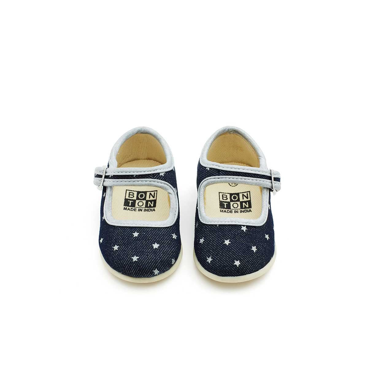 Baby Girls Dark Blue Cotton Shoes