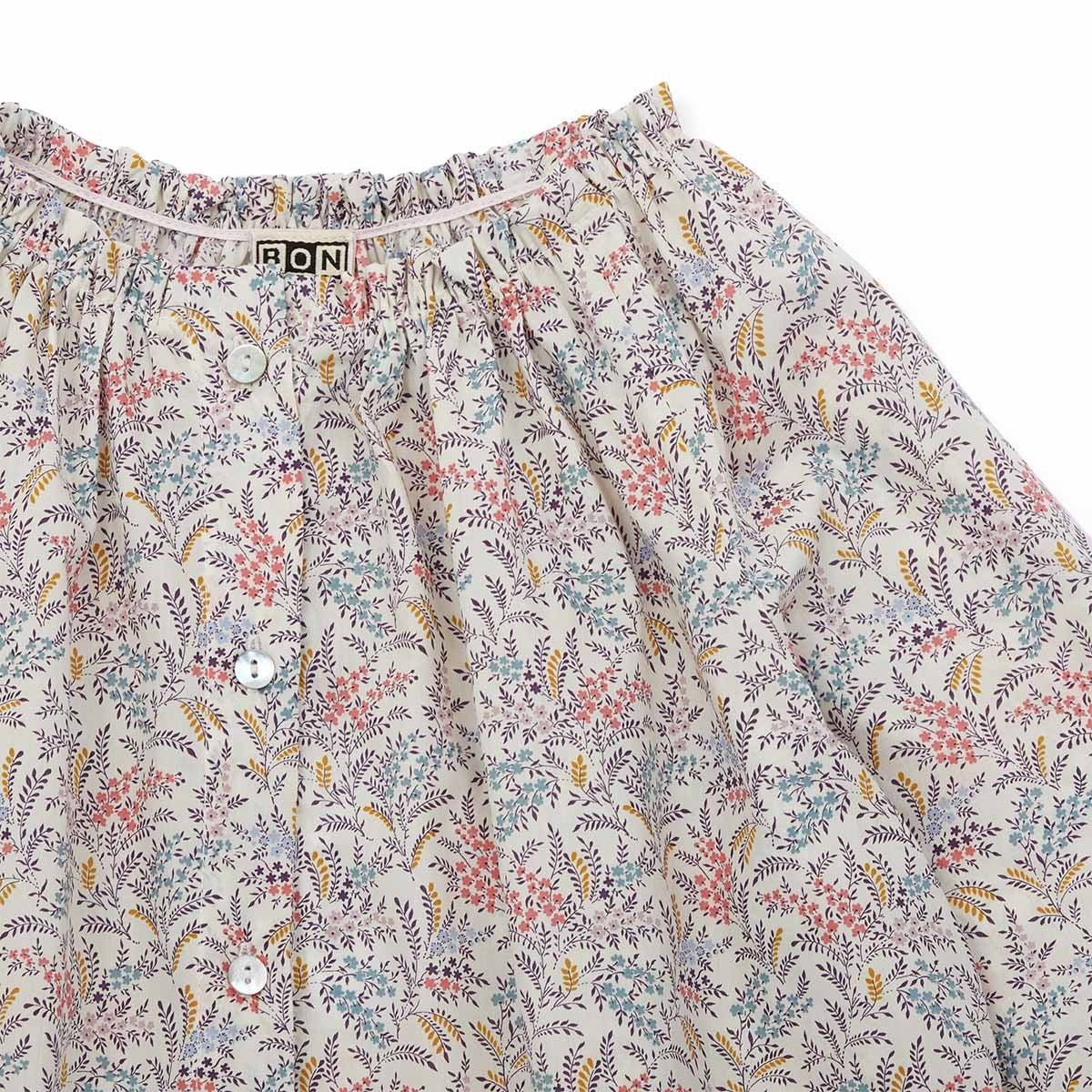 Girls Lavender Printing Cotton Shirt