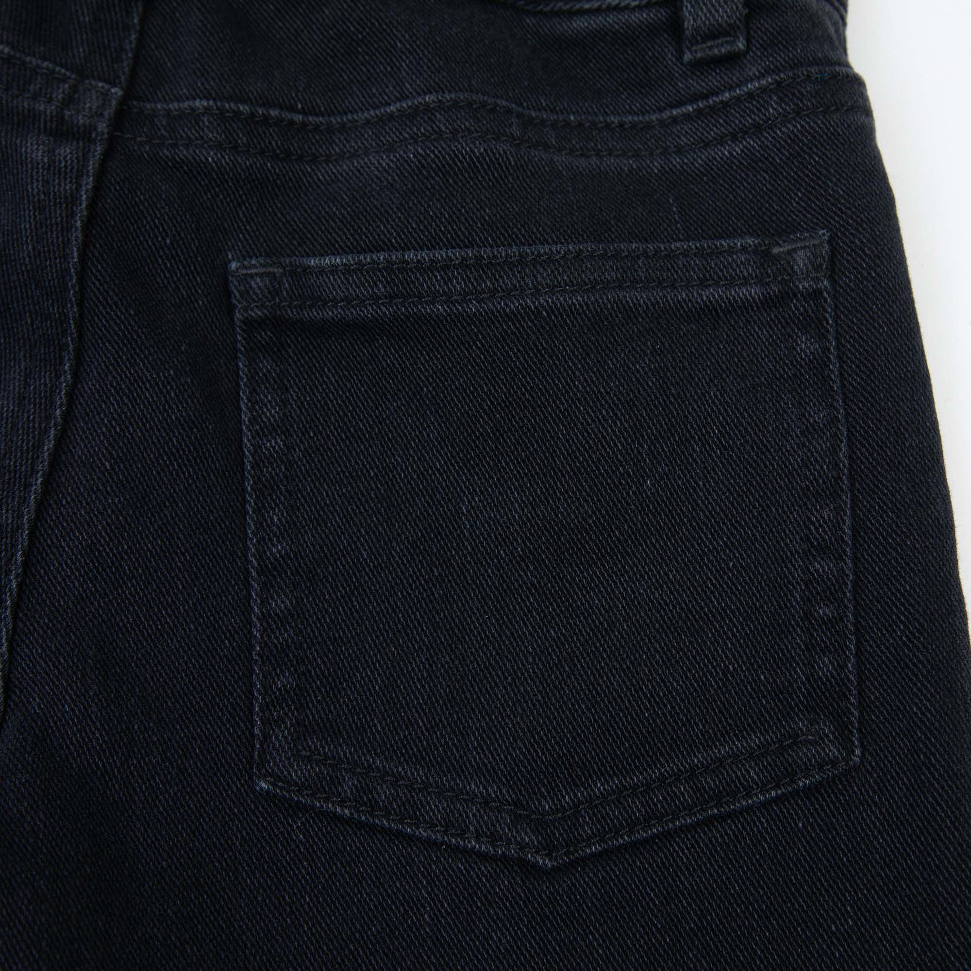 Boys & Girls Black Cotton Trousers