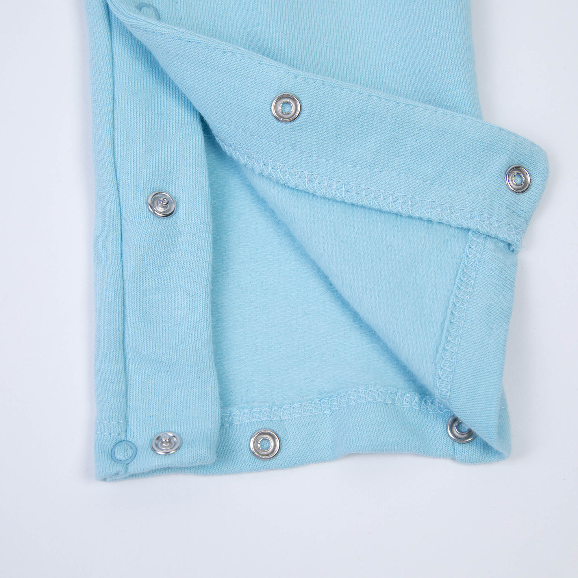 Baby Boys & Girls Blue Logo Cotton Babysuit