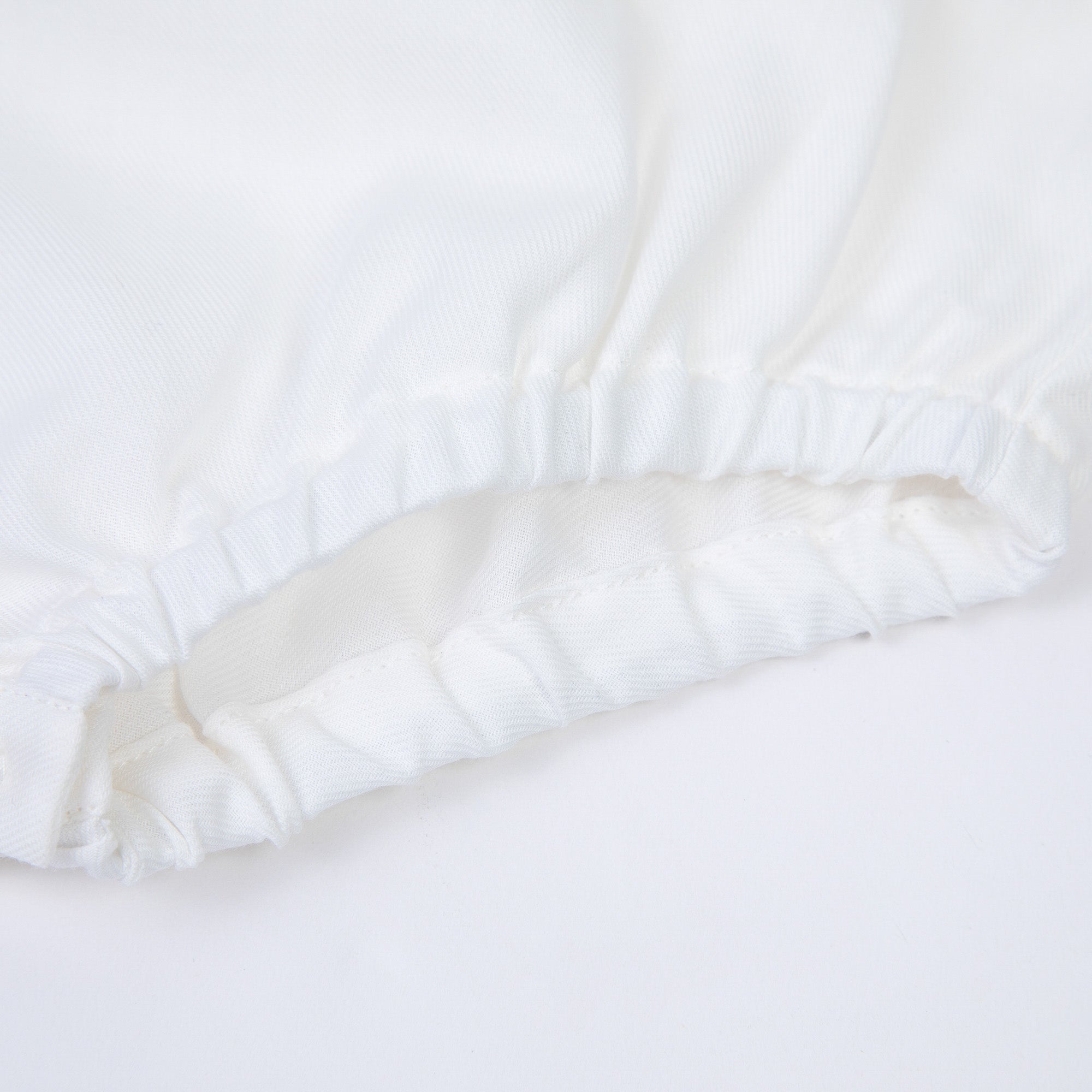 Baby Girls White Cotton Babysuit