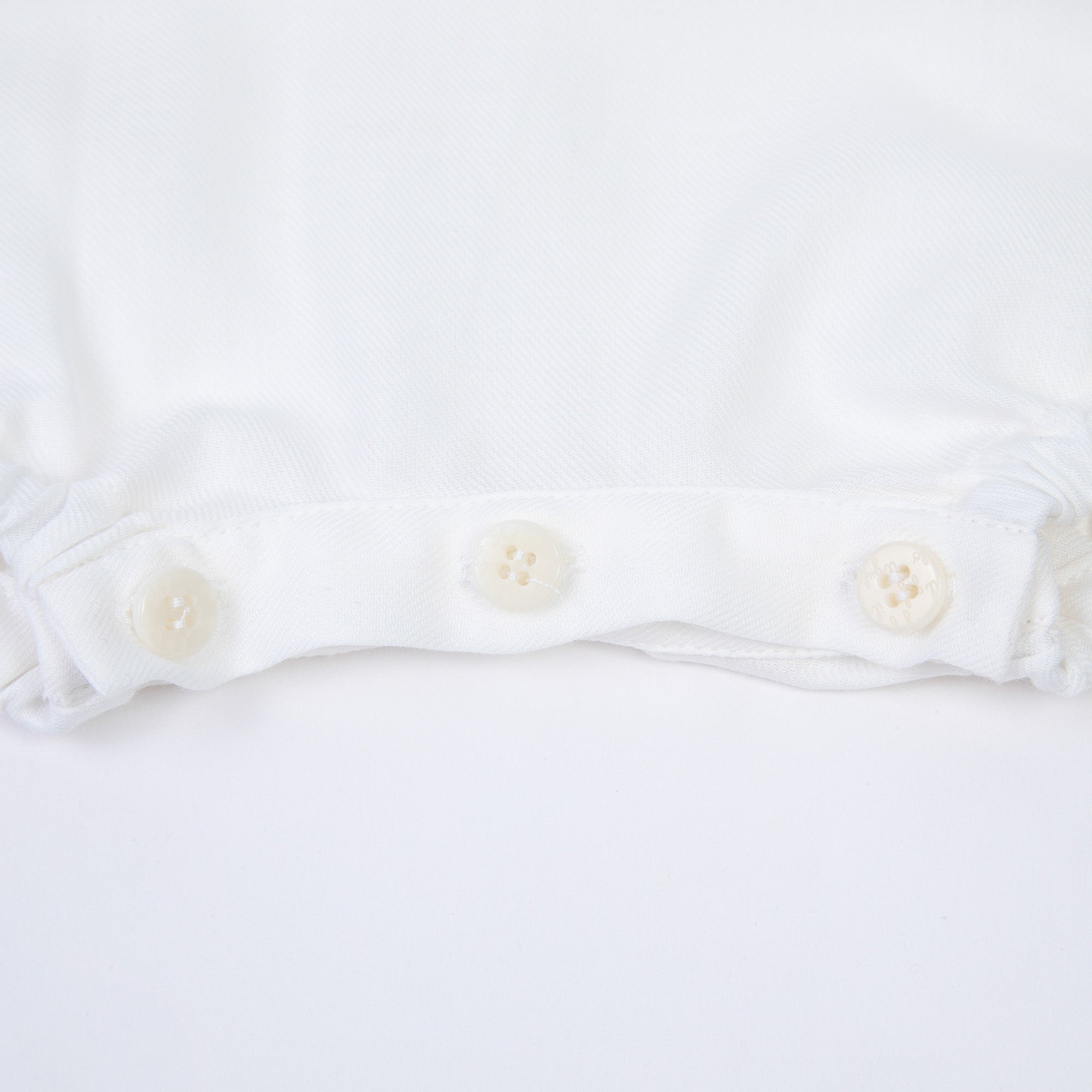 Baby Girls White Cotton Babysuit