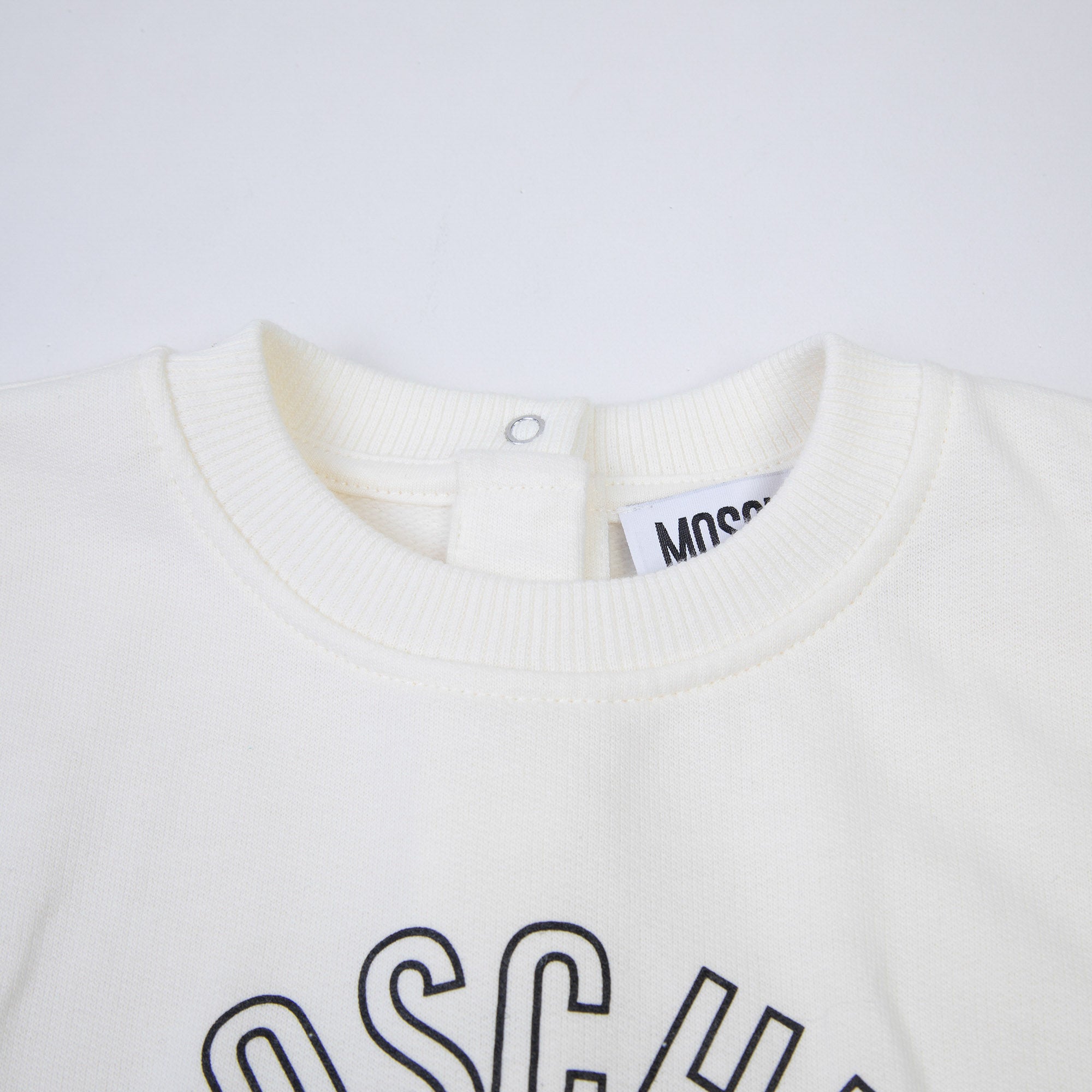 Baby Boys & Girls White Cotton Sweatshirt