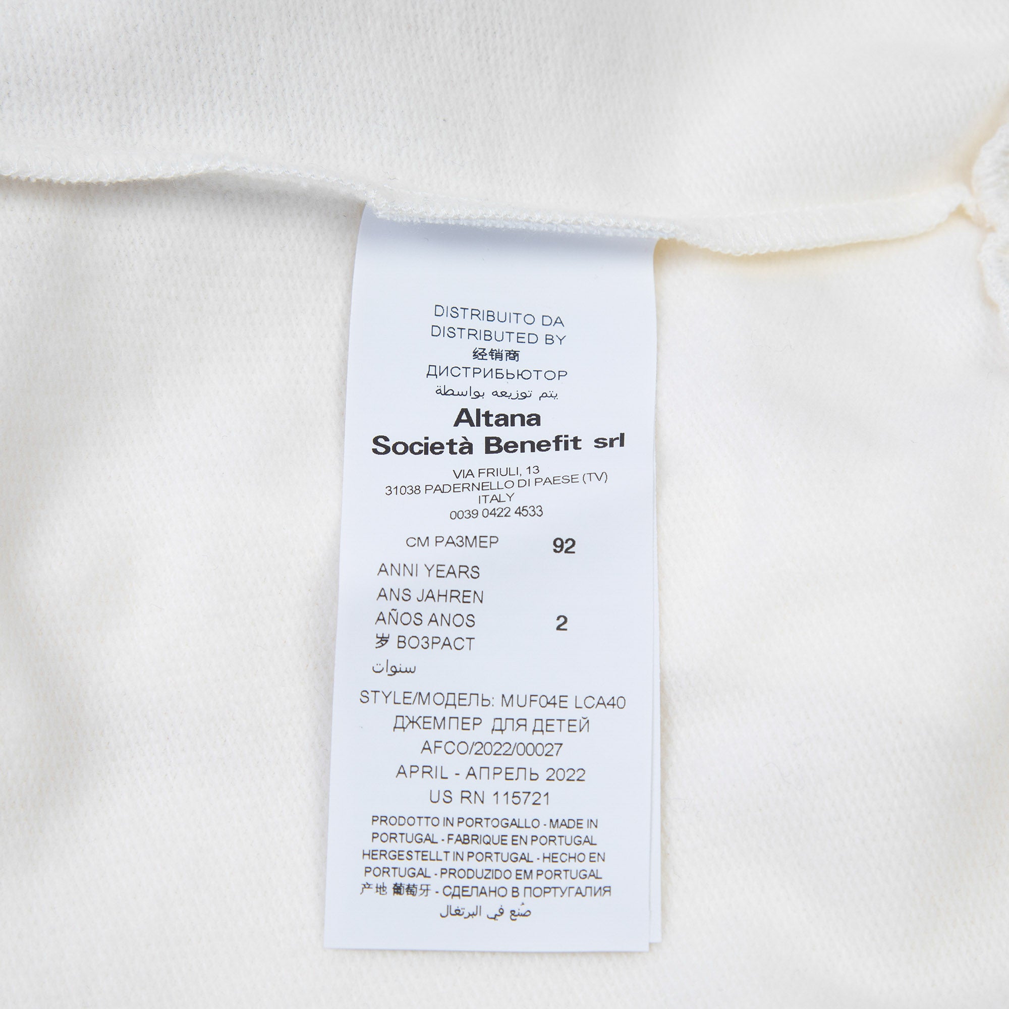 Baby Boys & Girls White Cotton Sweatshirt
