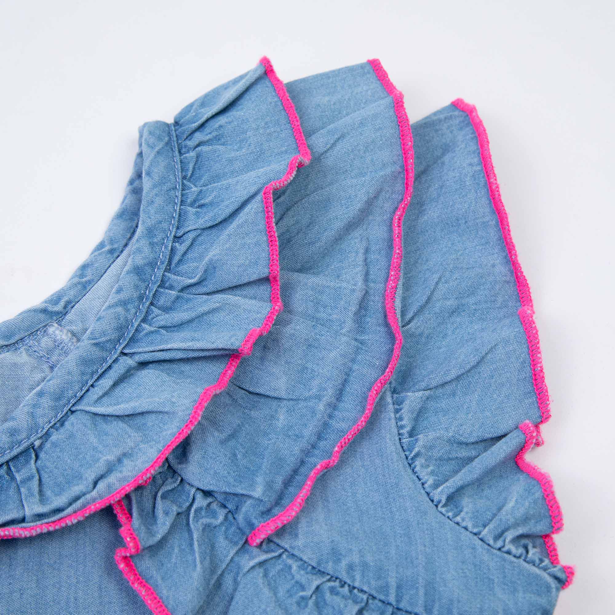 Baby Girls Blue Denim Dress Set