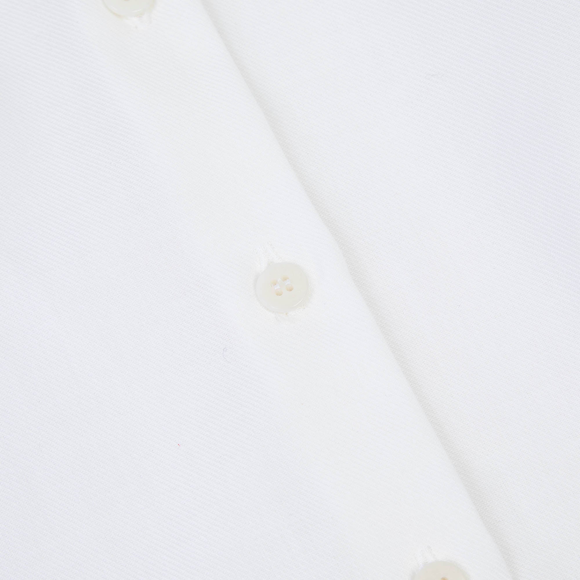Girls White Ruffle Cotton Shirt