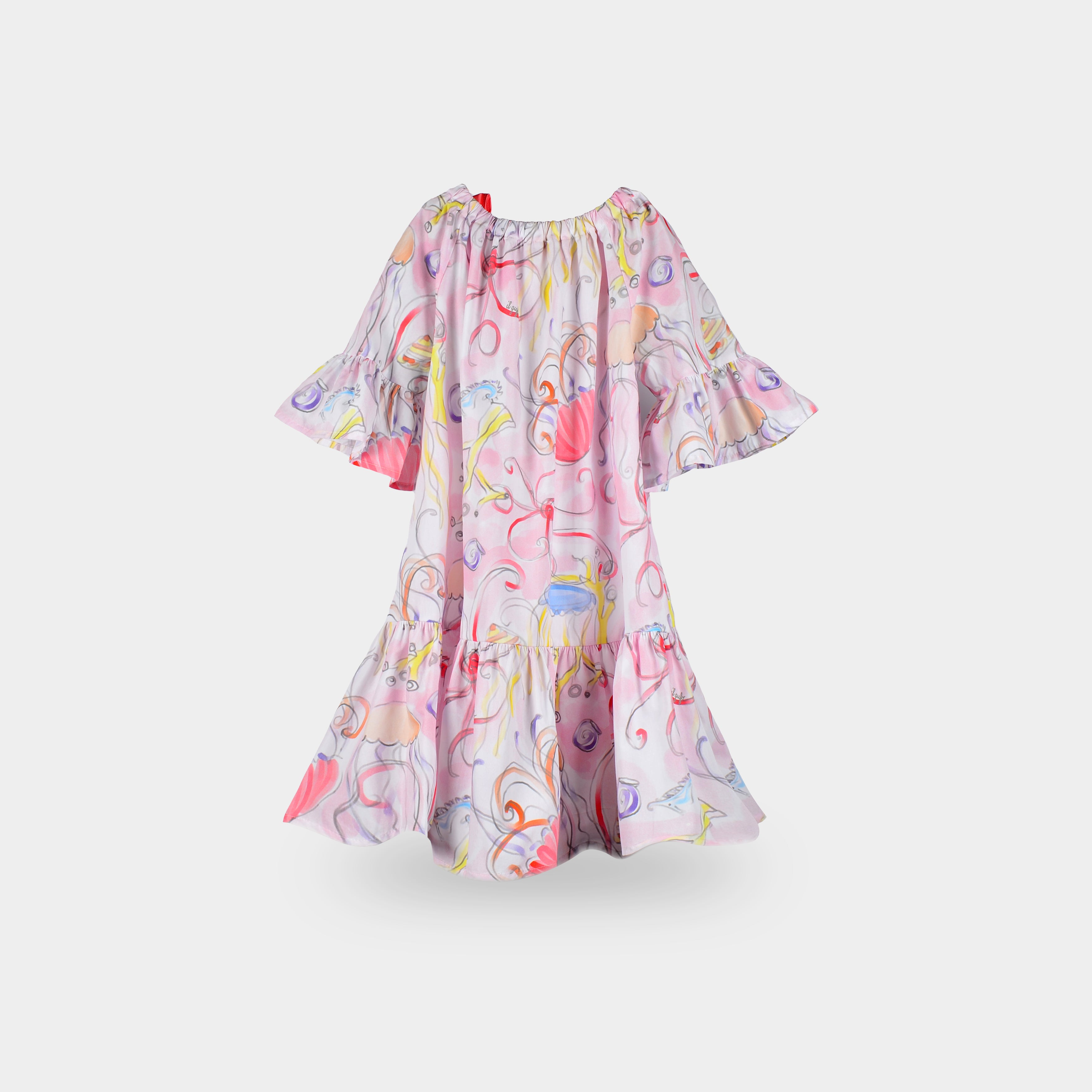 Girls Pearl Pink Cotton Dress