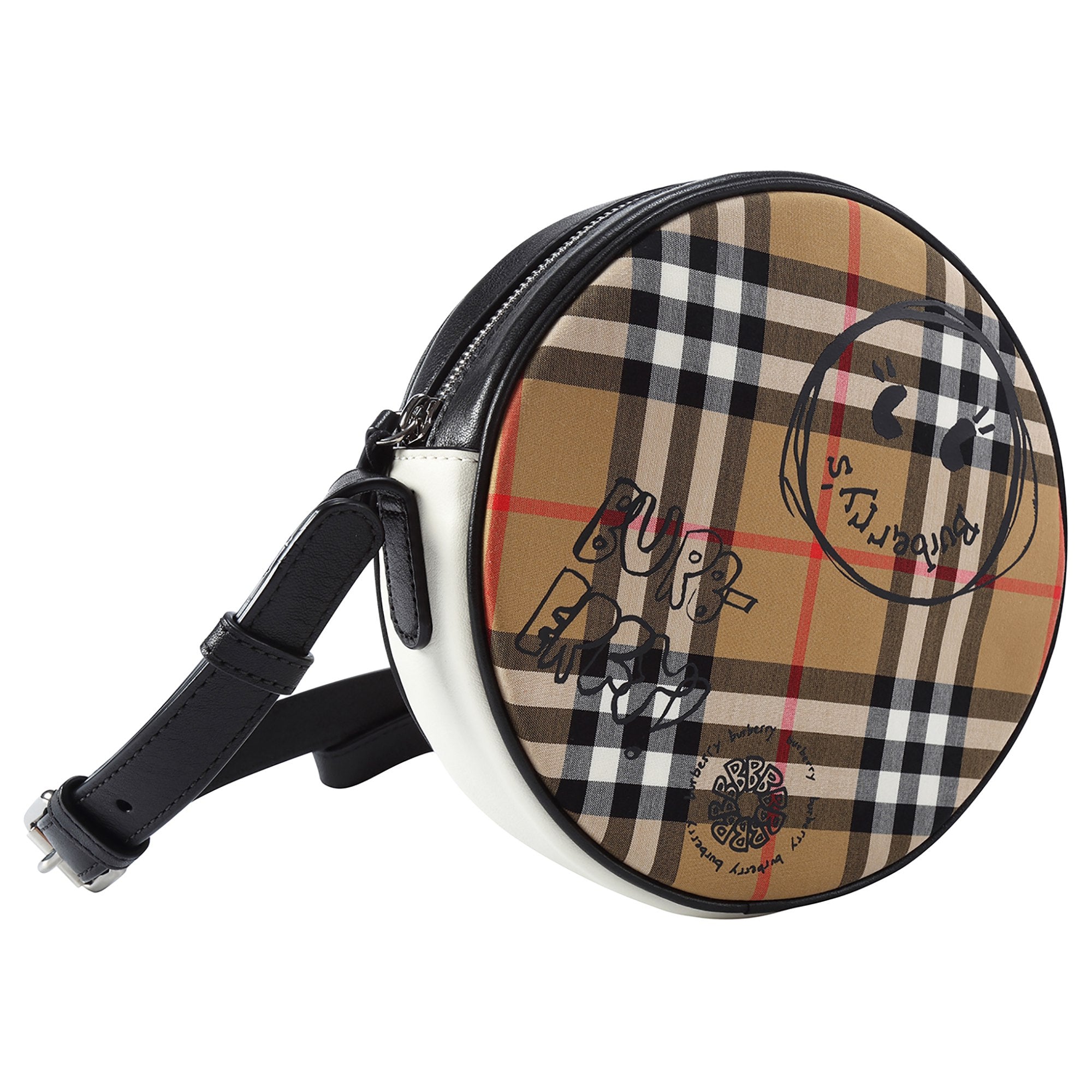 Girls Black & Yellow Check Bag