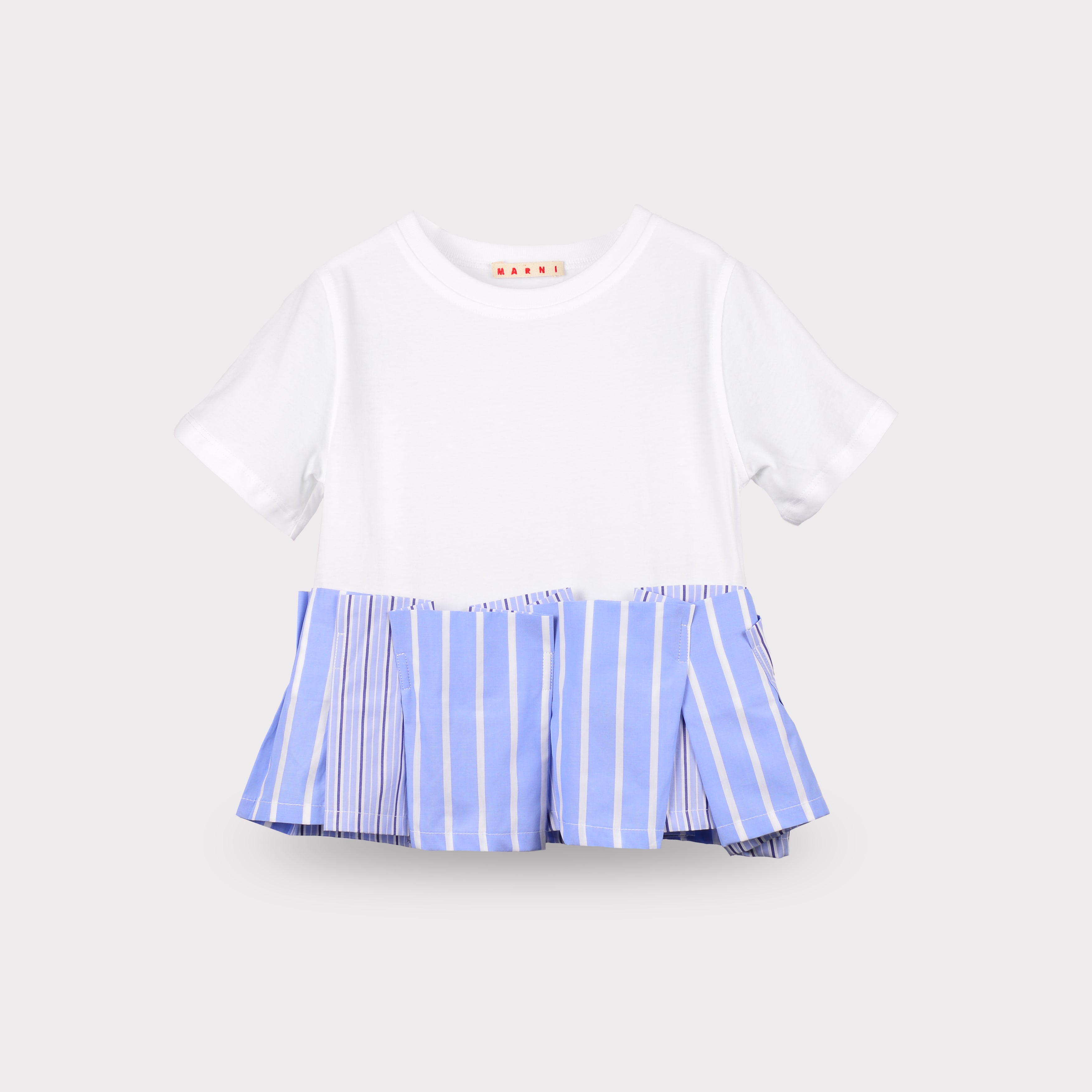 Girls White Cotton T-shirt
