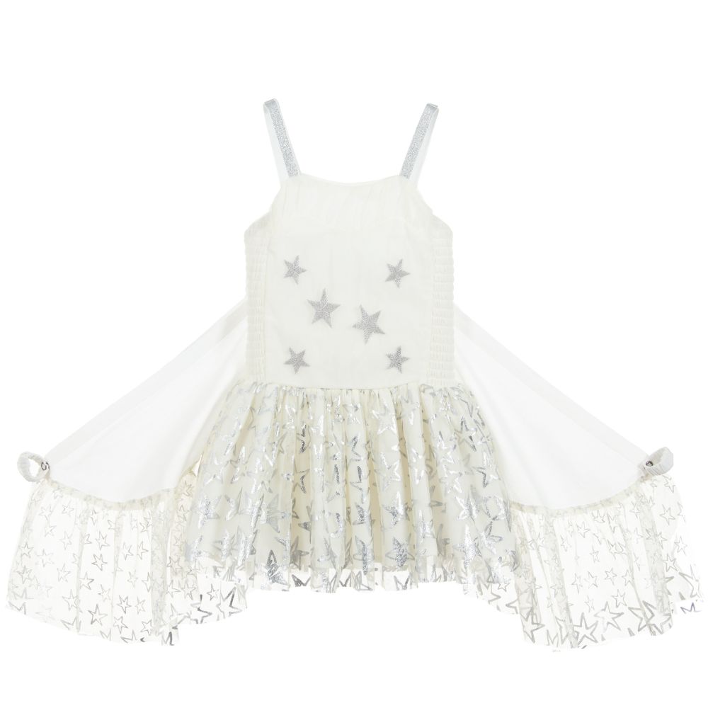 Girls Beige Star Dress